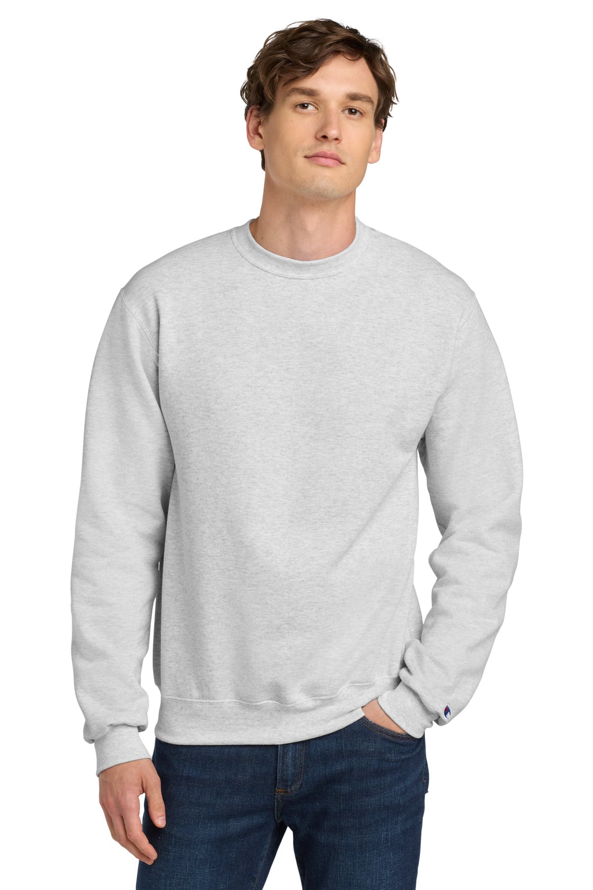 Champion  Powerblend Crewneck Sweatshirt. S6000 - Silver Grey