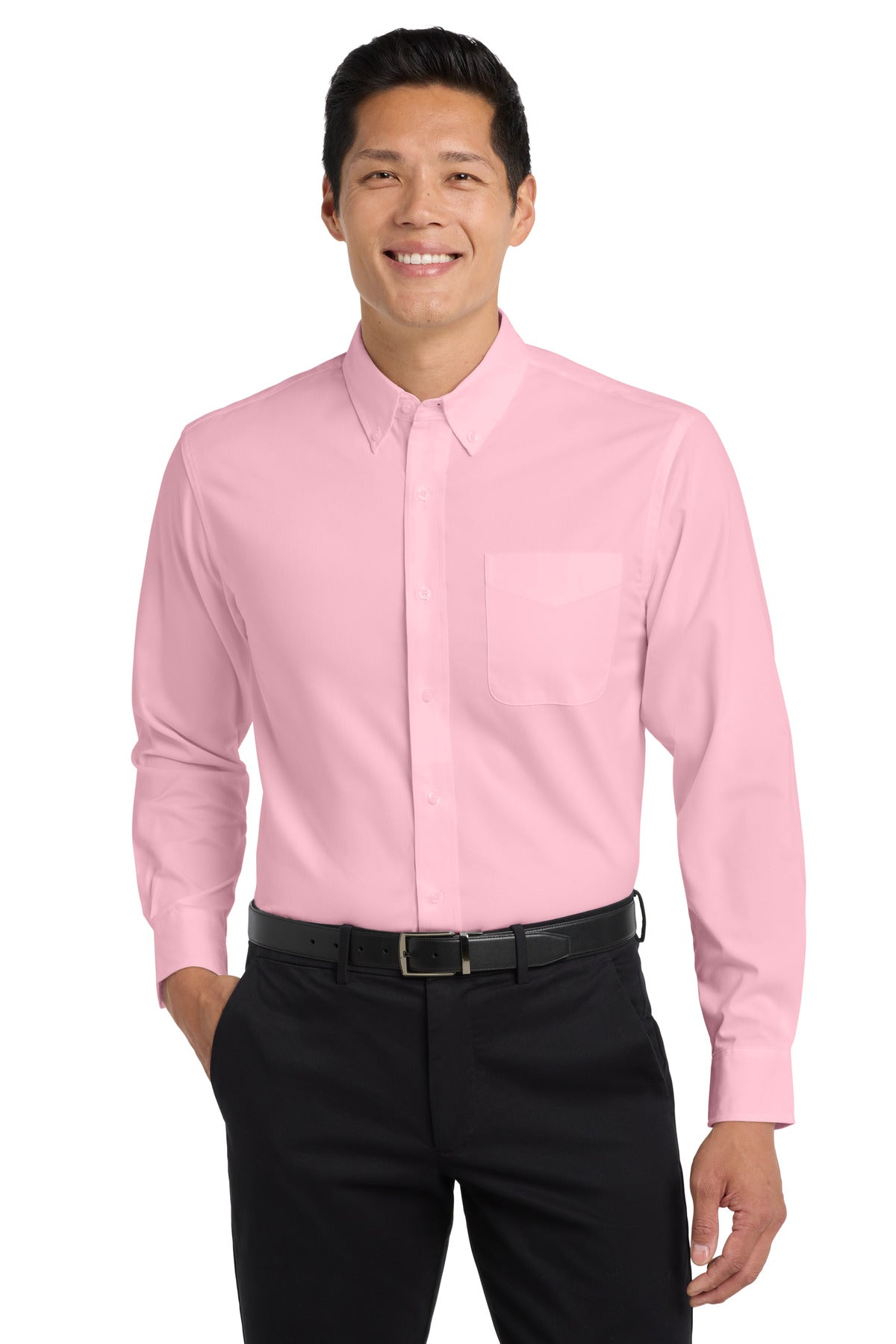 Port Authority Extended Size Long Sleeve Easy Care Shirt S608ES - Light Pink