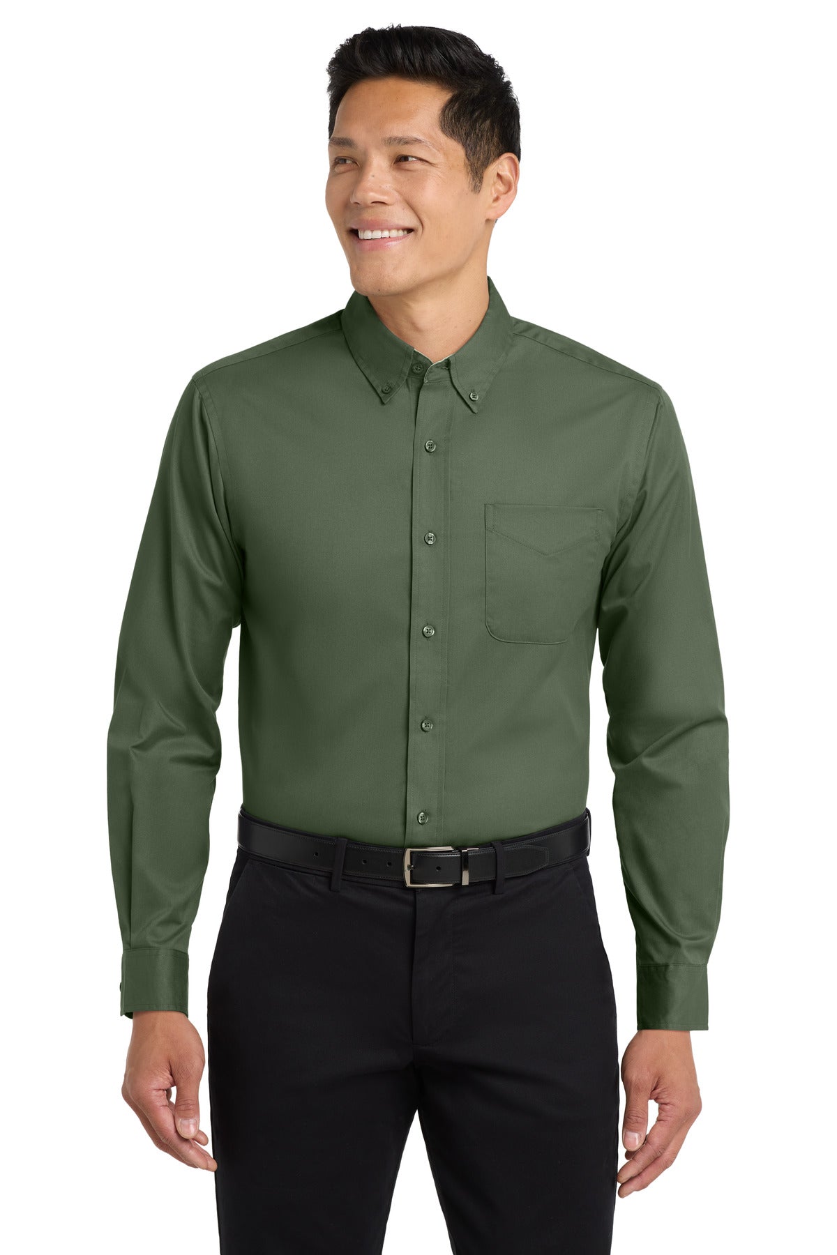 Port Authority Long Sleeve Easy Care Shirt S608 - Clover Green