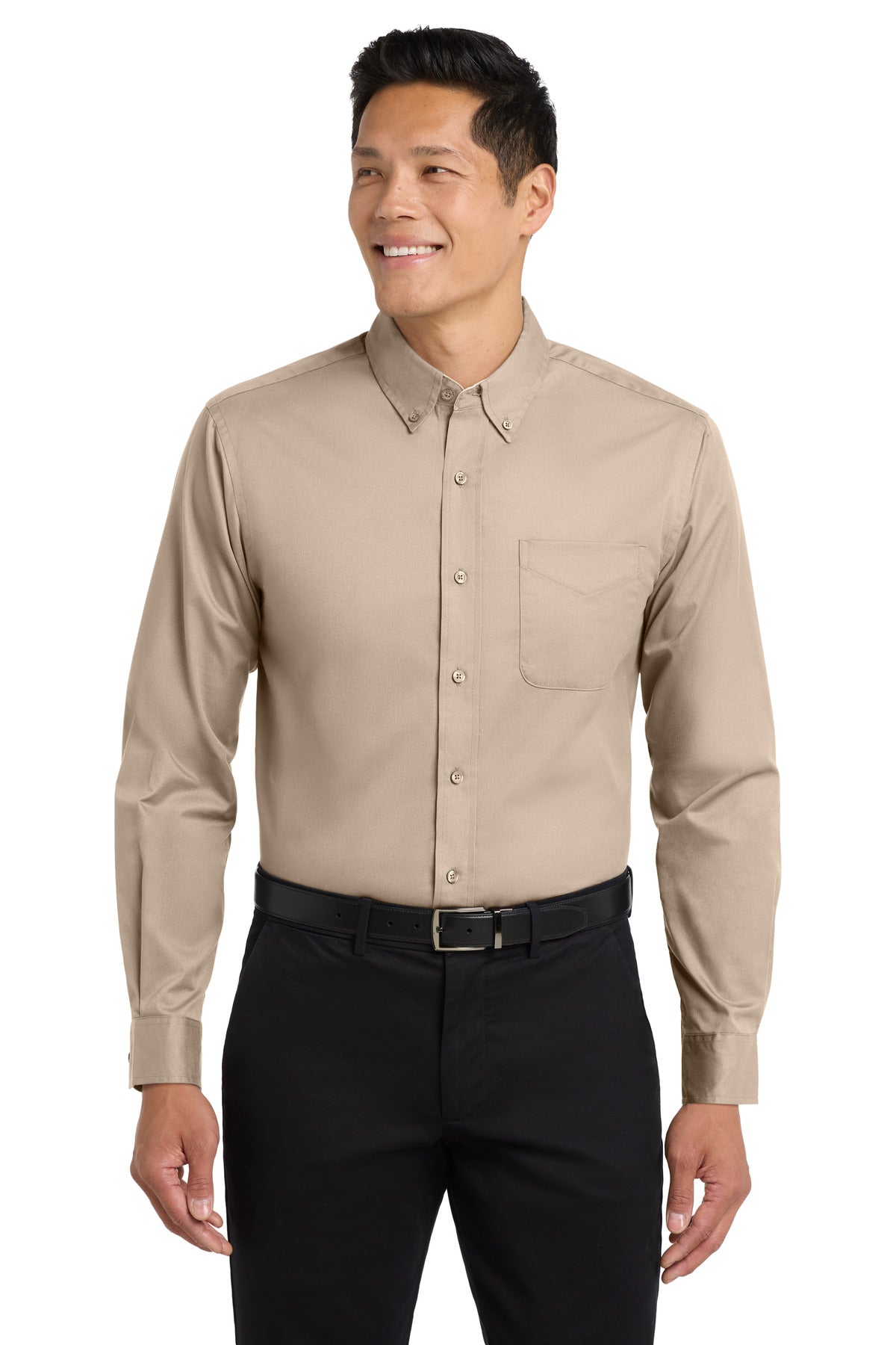 Port Authority Long Sleeve Easy Care Shirt S608 - Stone