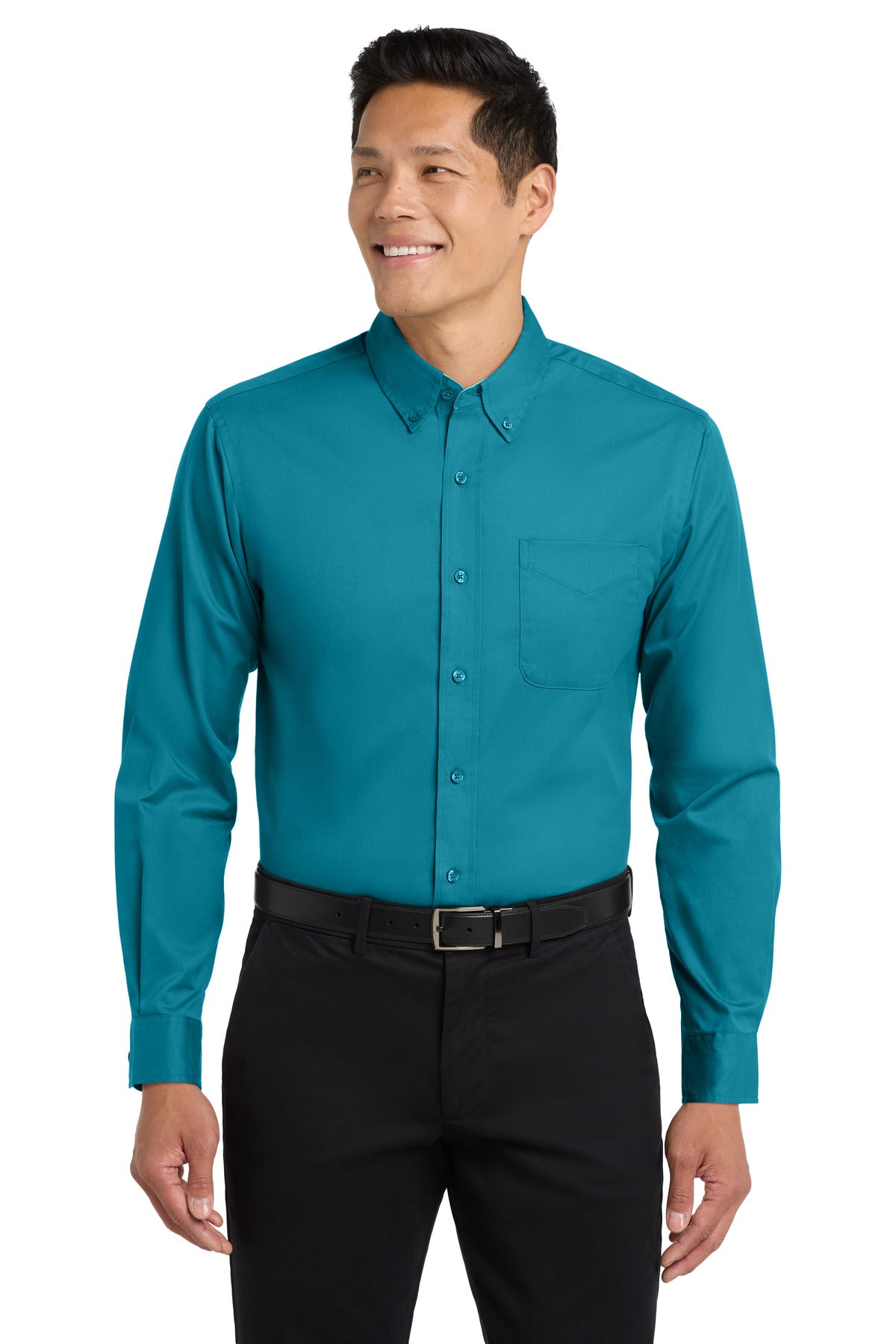 Port Authority Long Sleeve Easy Care Shirt S608 - Teal Green