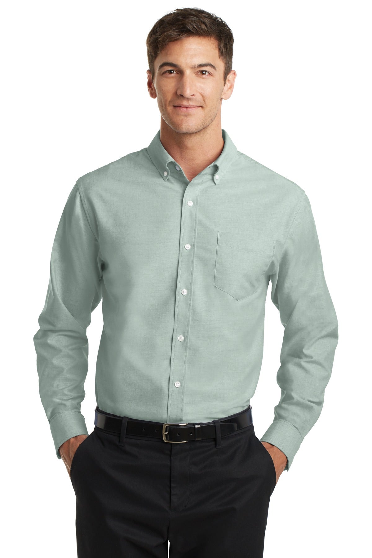 Port Authority SuperPro Oxford Shirt. S658 - Green