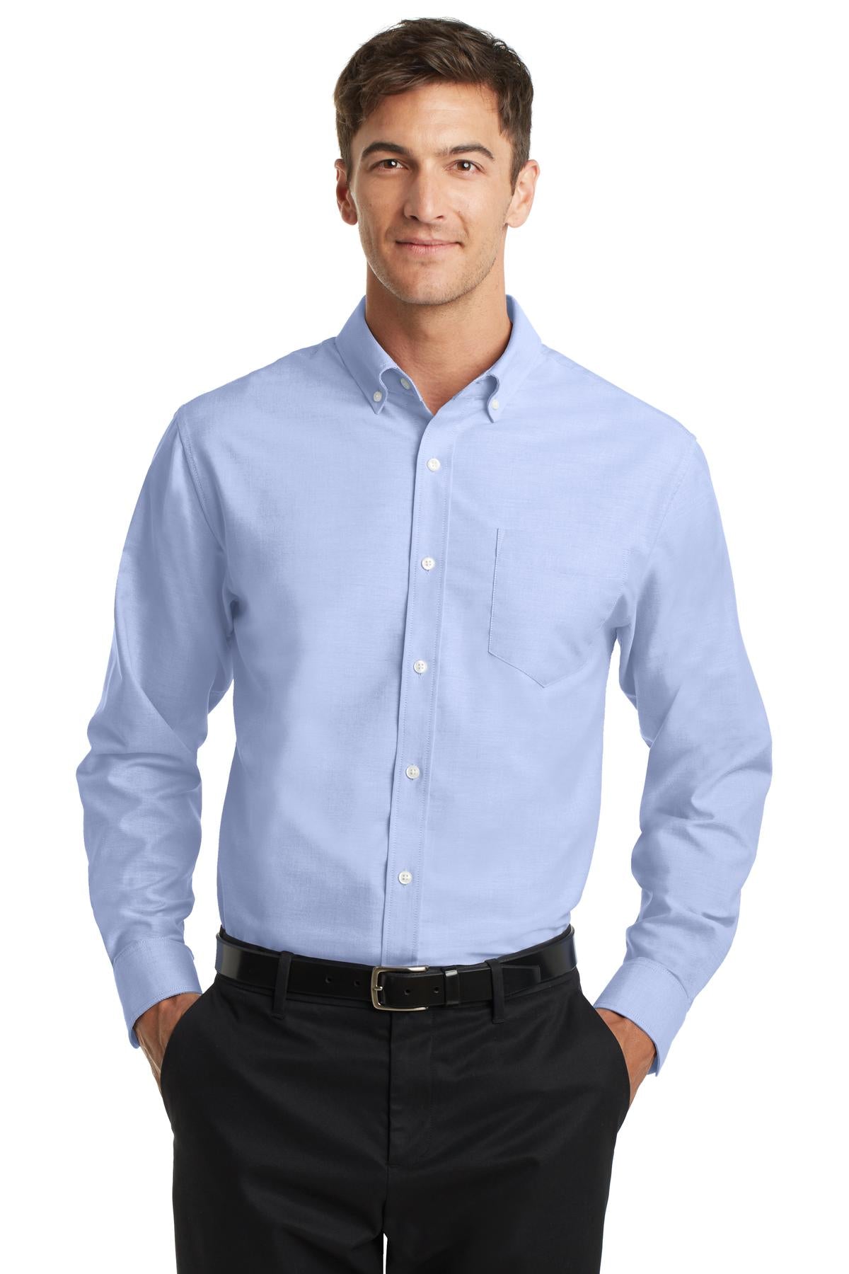 Port Authority SuperPro Oxford Shirt. S658 - Oxford Blue