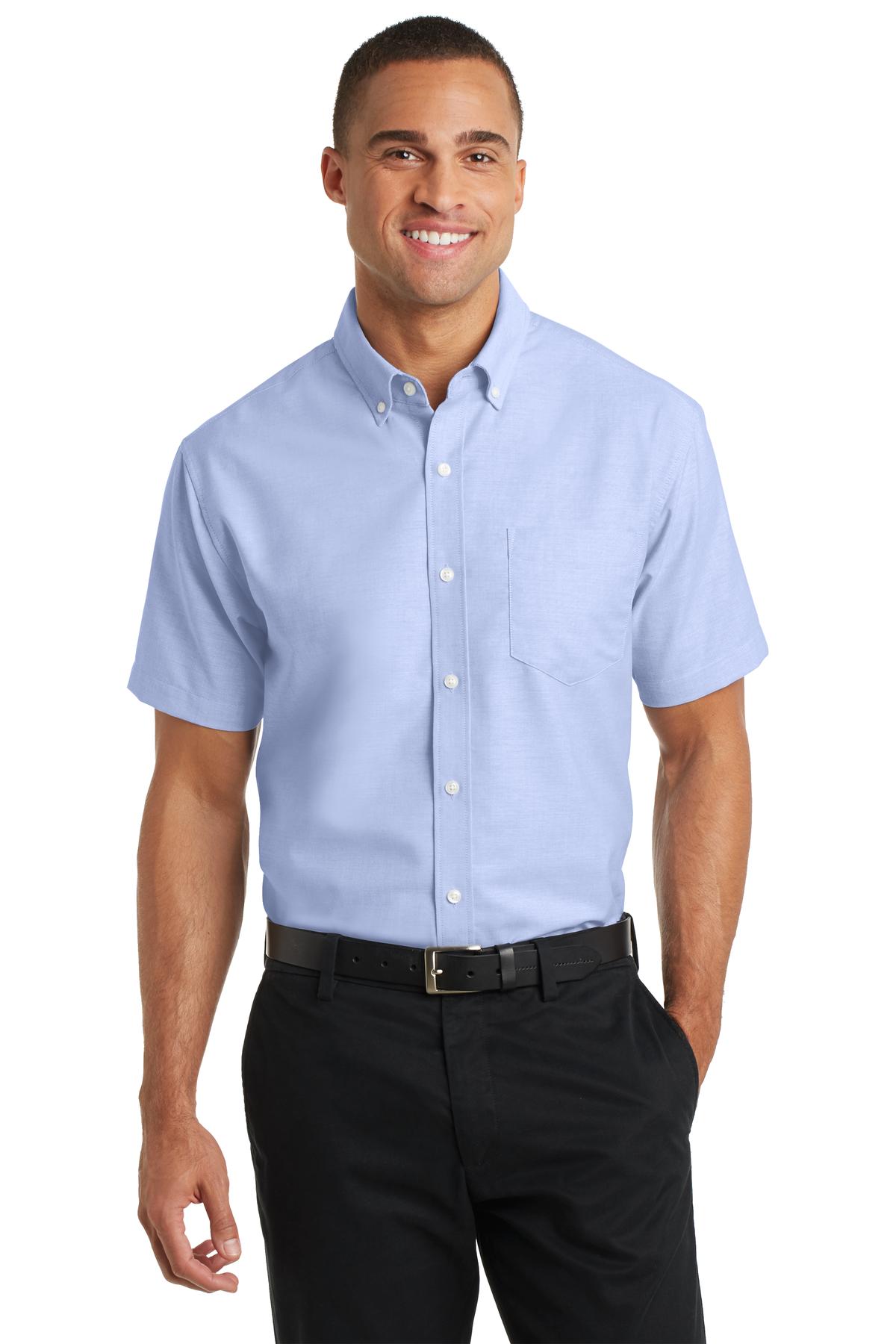 Port Authority Short Sleeve SuperPro Oxford Shirt. S659 - Oxford Blue