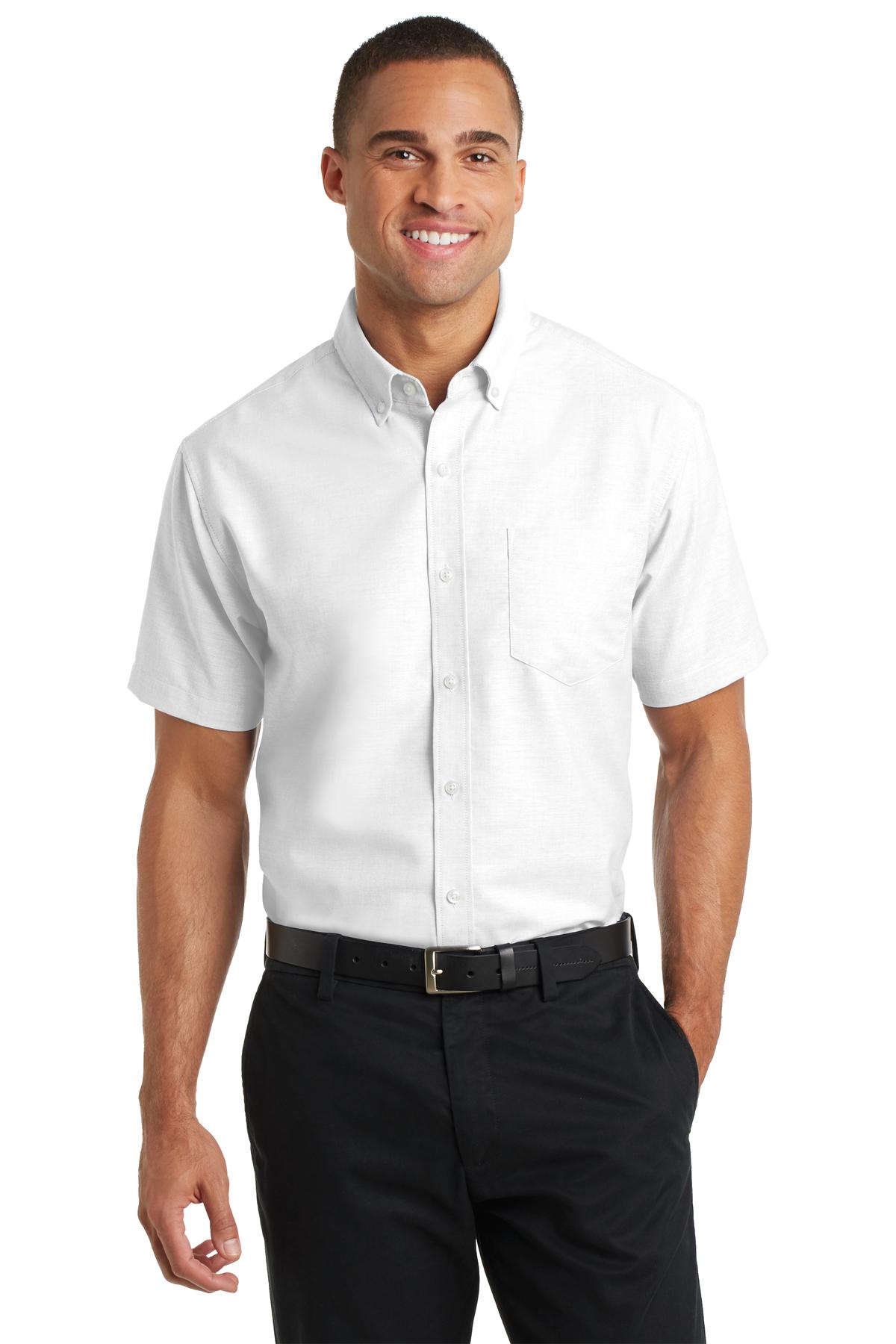 Port Authority Short Sleeve SuperPro Oxford Shirt. S659 - White