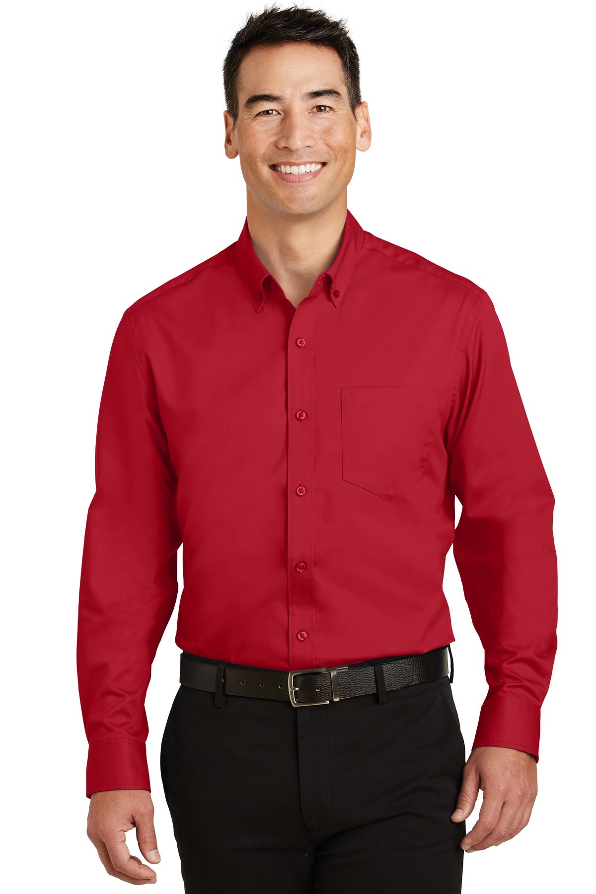 Port Authority SuperPro Twill Shirt. S663 - Rich Red