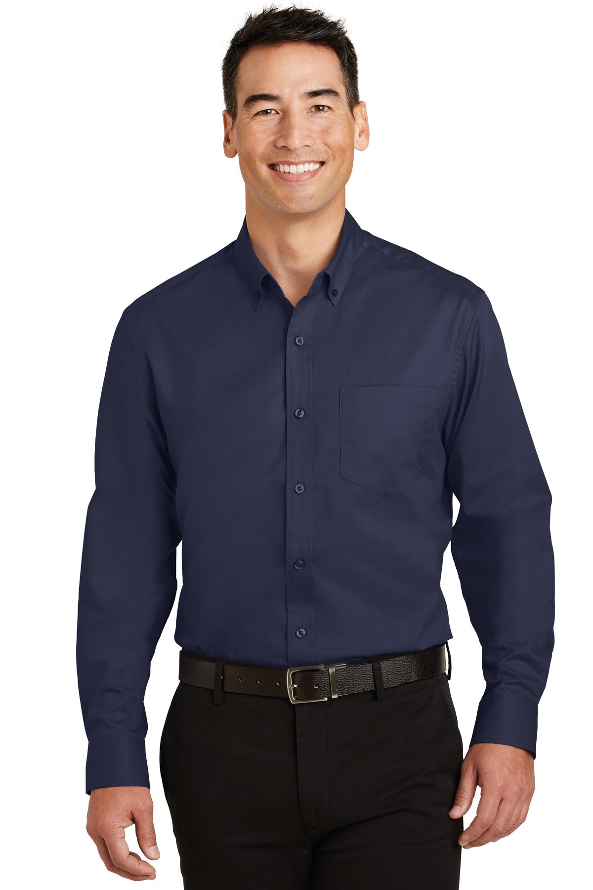 Port Authority SuperPro Twill Shirt. S663 - True Navy