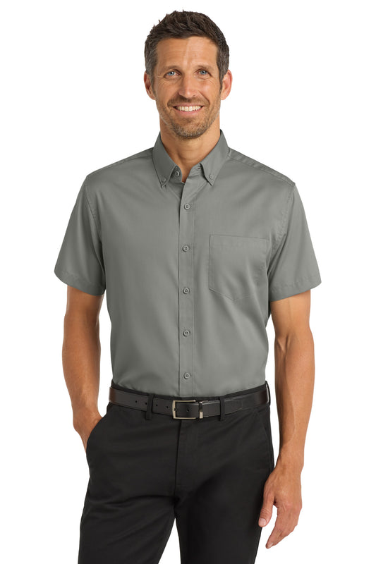 Port Authority Short Sleeve SuperPro Twill Shirt. S664 - Monument Grey