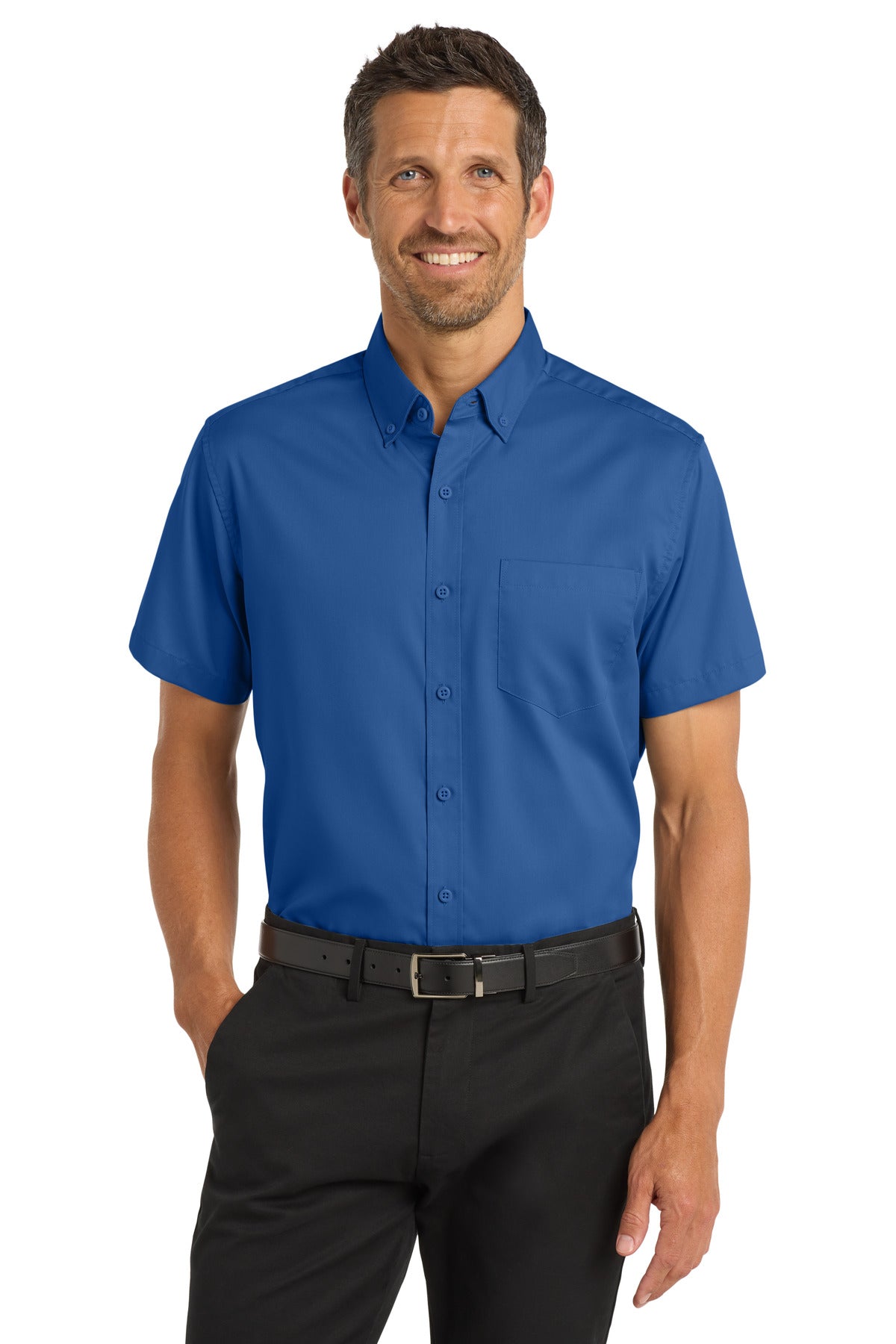 Port Authority Short Sleeve SuperPro Twill Shirt. S664 - True Blue
