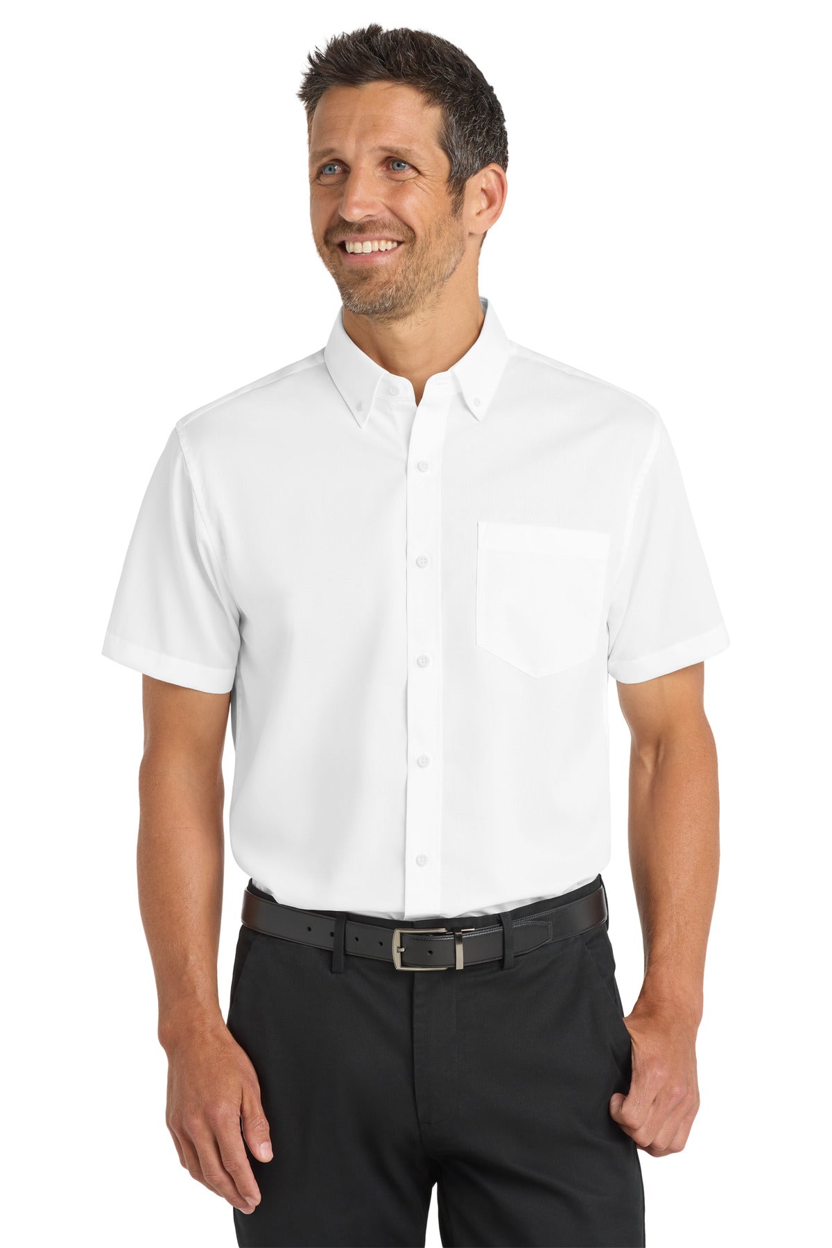 Port Authority Short Sleeve SuperPro Twill Shirt. S664 - White