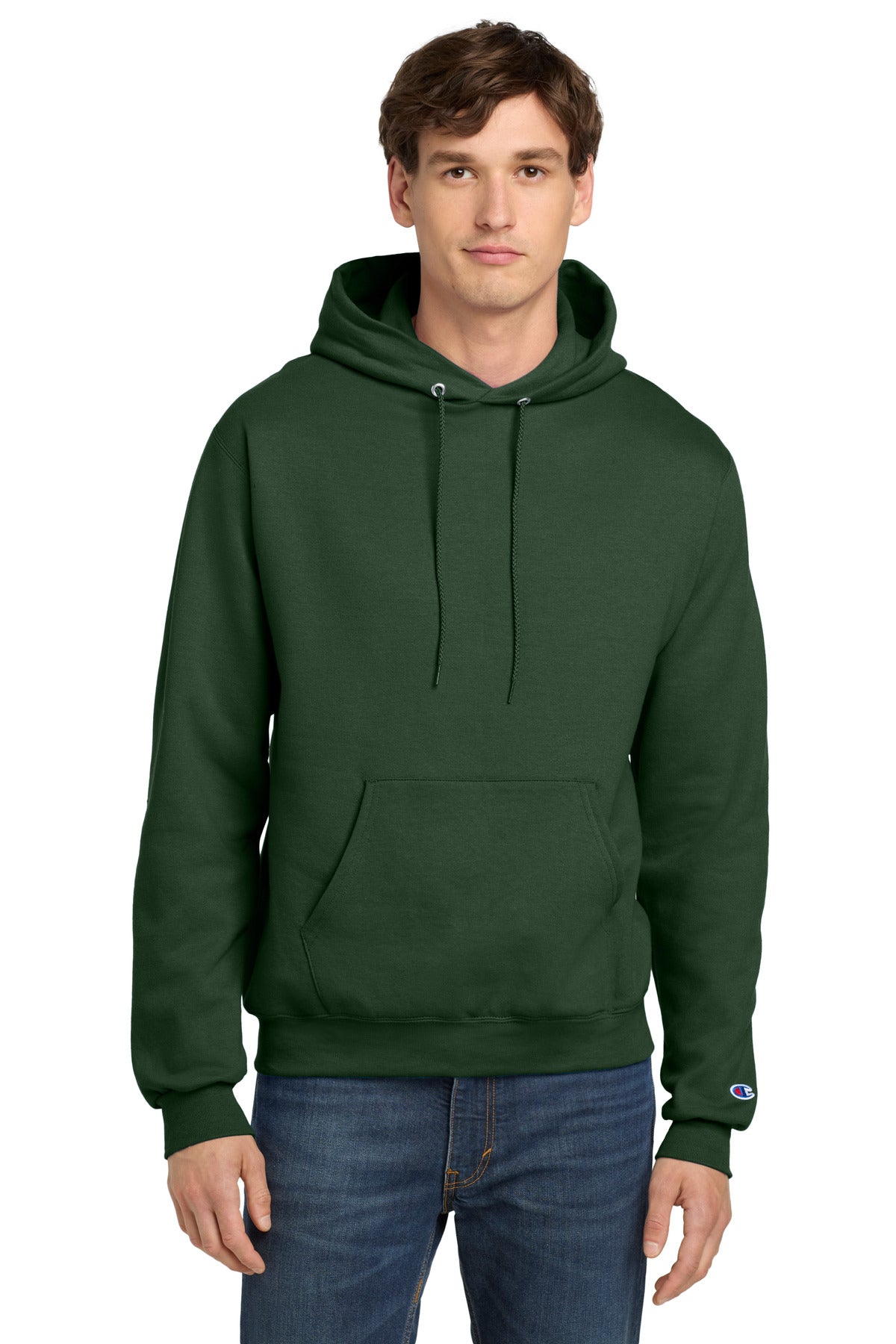 Champion  Powerblend Pullover Hoodie. S700 - Dark Green