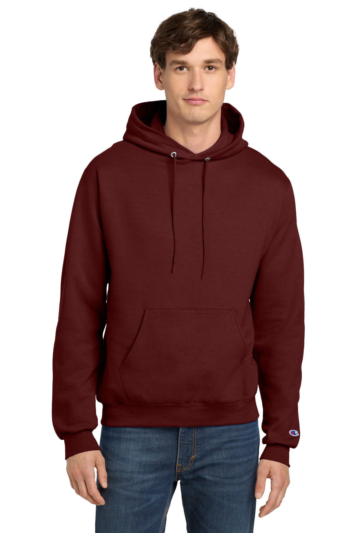 Champion  Powerblend Pullover Hoodie. S700 - Maroon