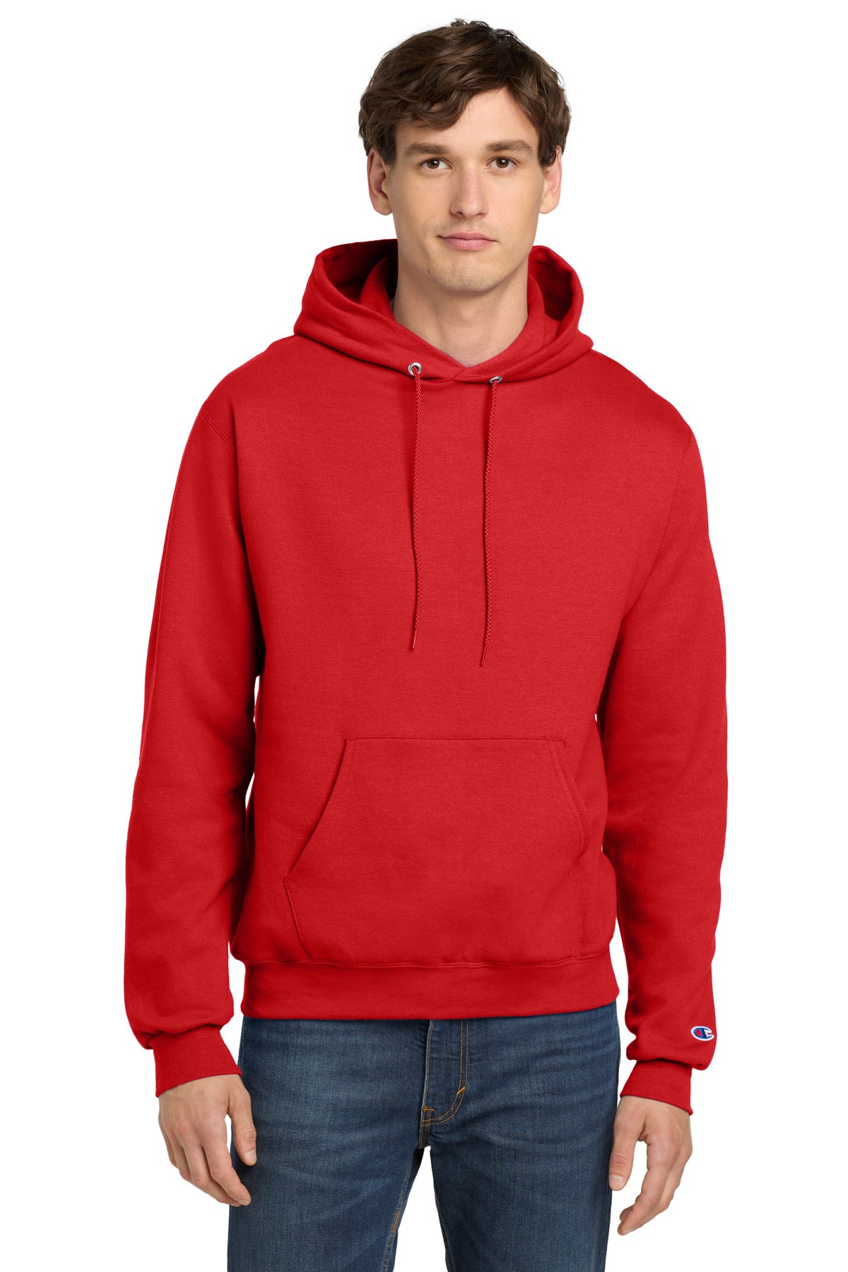 Champion  Powerblend Pullover Hoodie. S700 - Scarlet