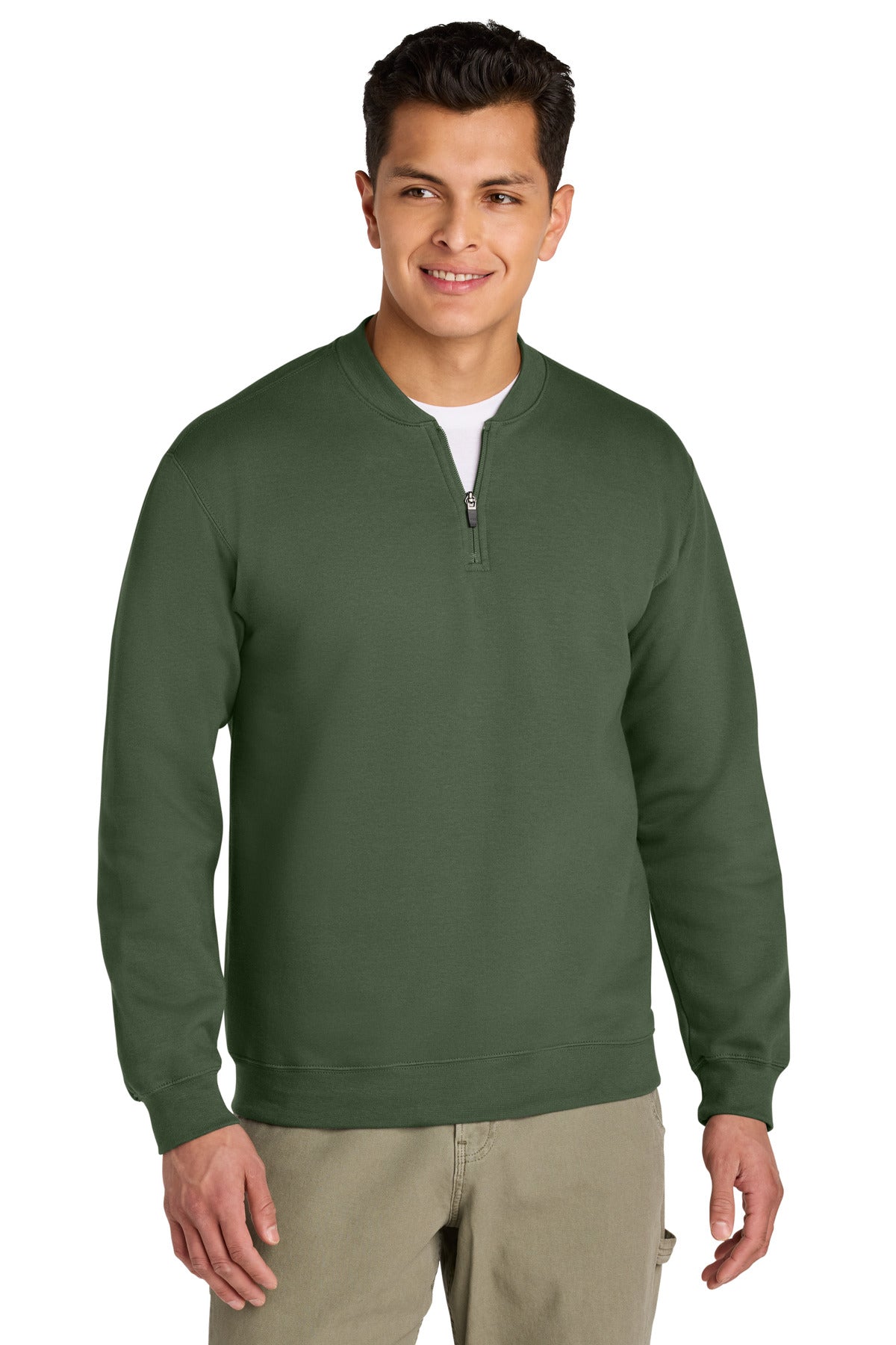 Gildan Softstyle Midweight Fleece 1/4-Zip SF008 - Military Green