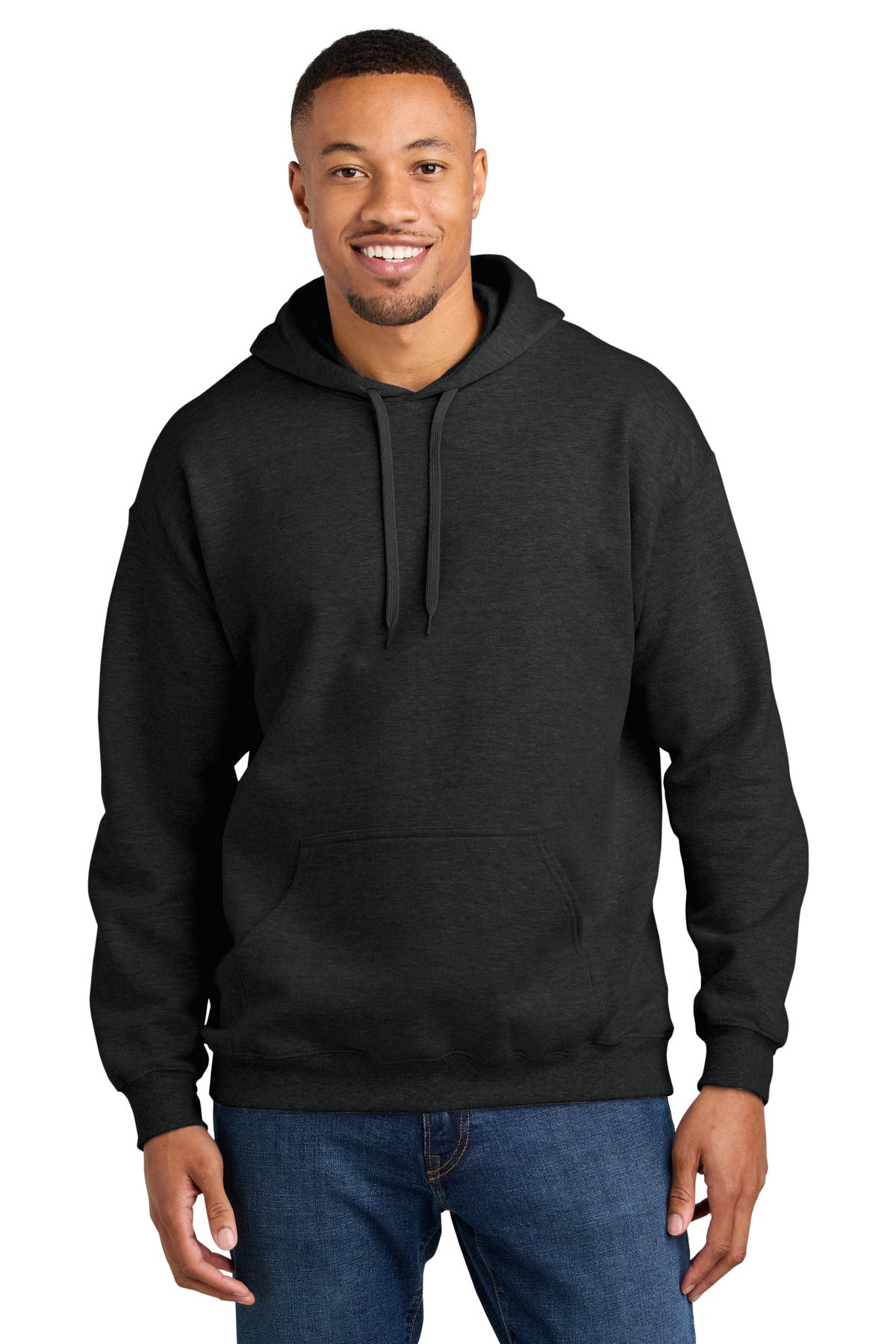 Gildan Softstyle Midweight Pullover Hooded Sweatshirt SF500 - Heather Black