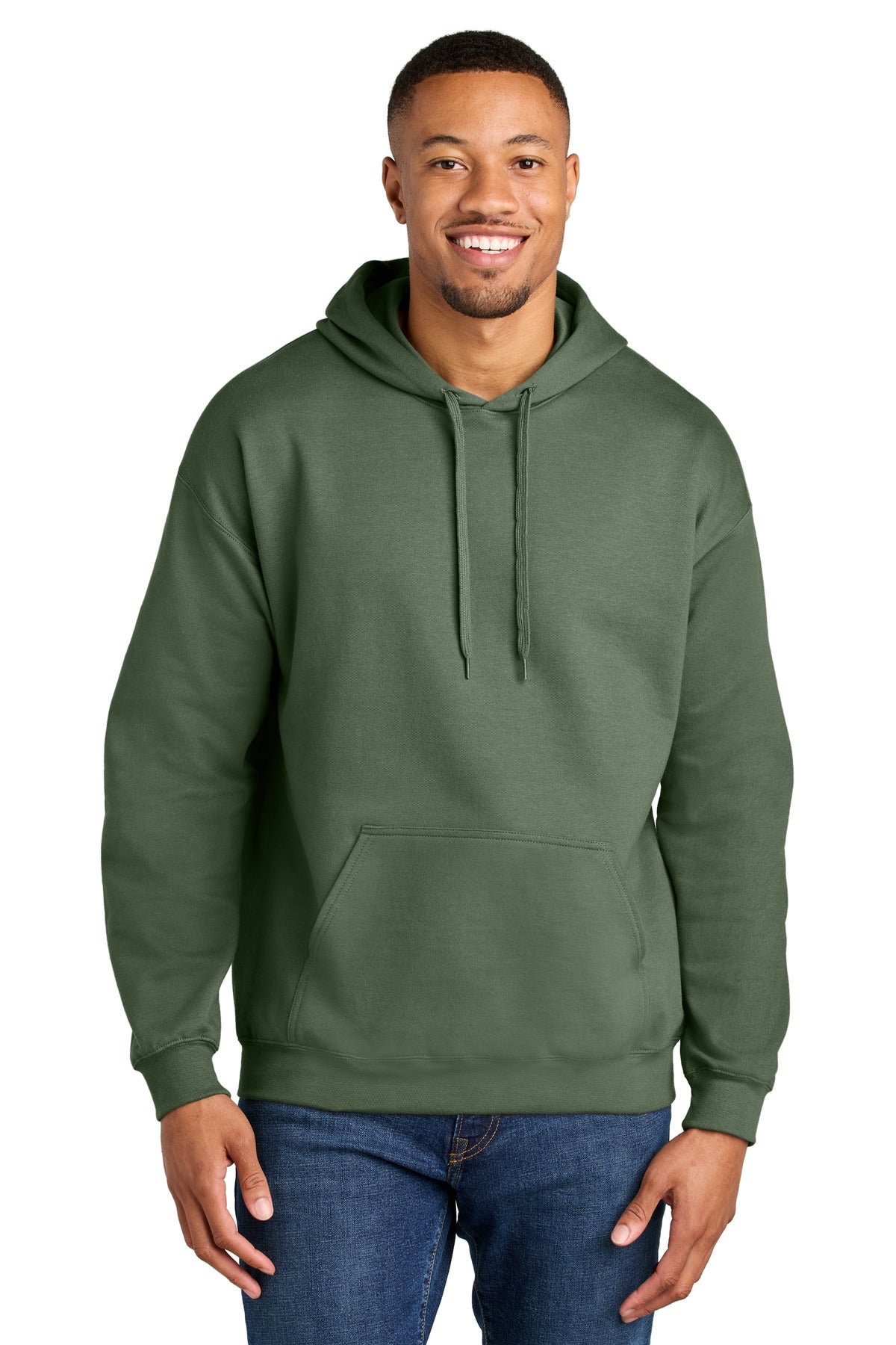 Gildan Softstyle Midweight Pullover Hooded Sweatshirt SF500 - Military Green