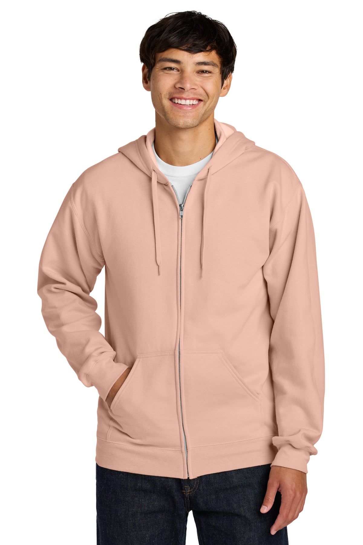 Gildan Softstyle Midweight Fleece Full-Zip Hooded Sweatshirt SF600 - Dusty Rose