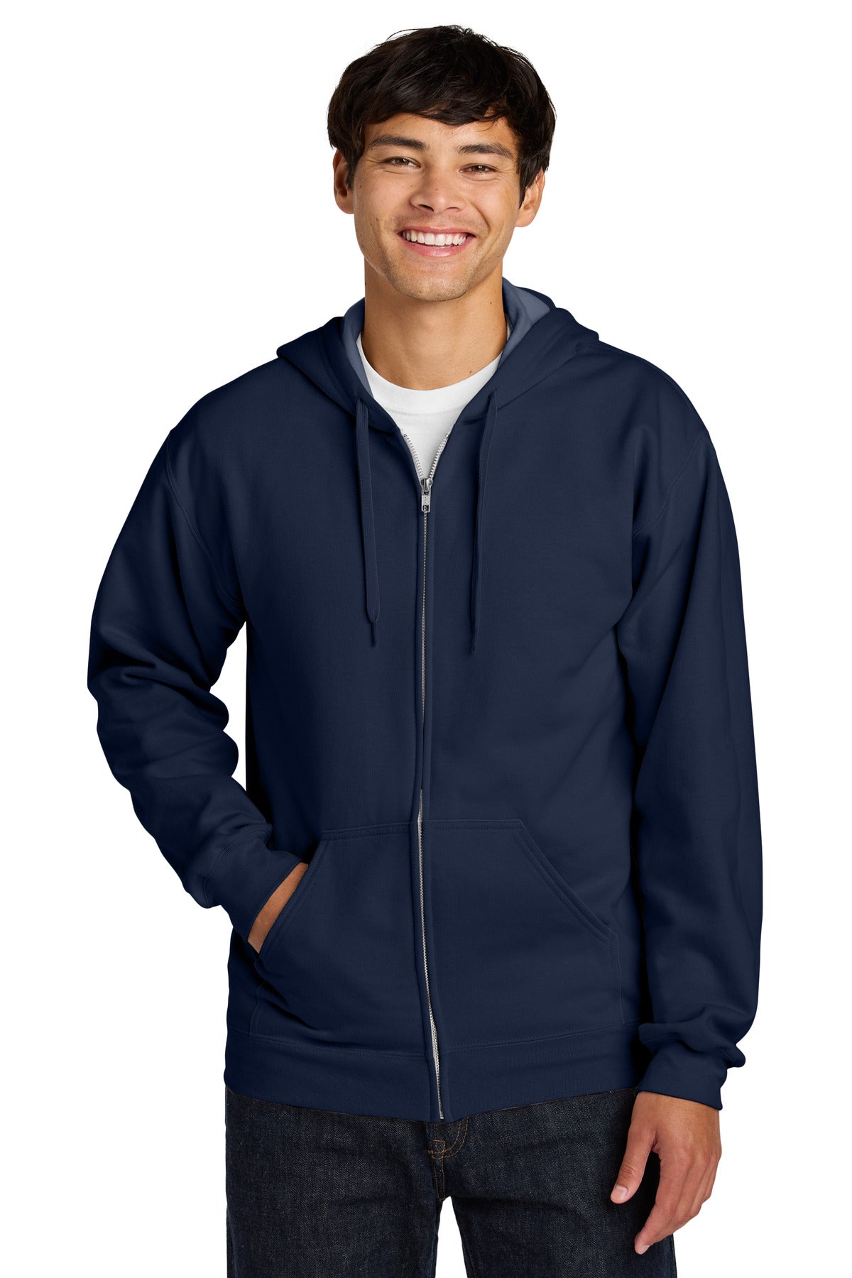 Gildan Softstyle Midweight Fleece Full-Zip Hooded Sweatshirt SF600 - Navy