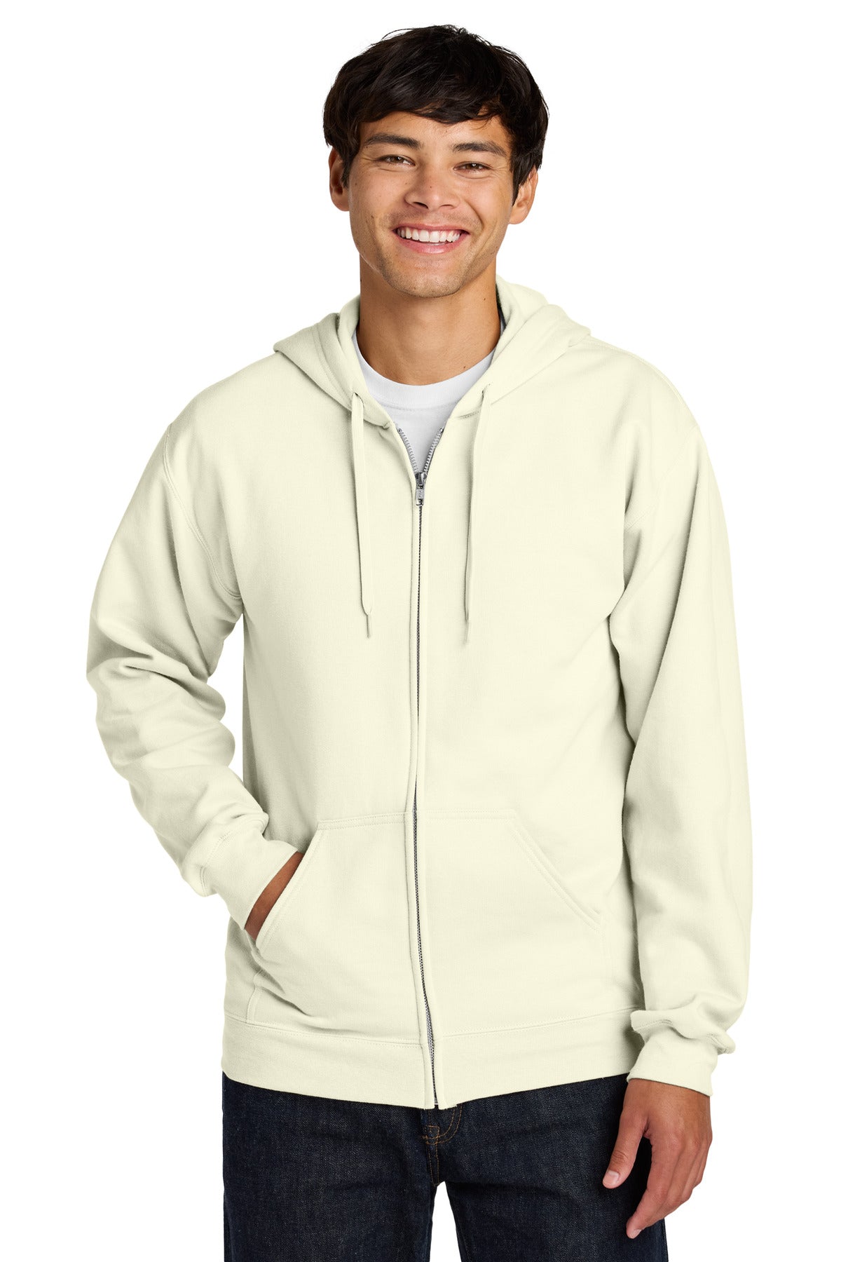 Gildan Softstyle Midweight Fleece Full-Zip Hooded Sweatshirt SF600 - Off White