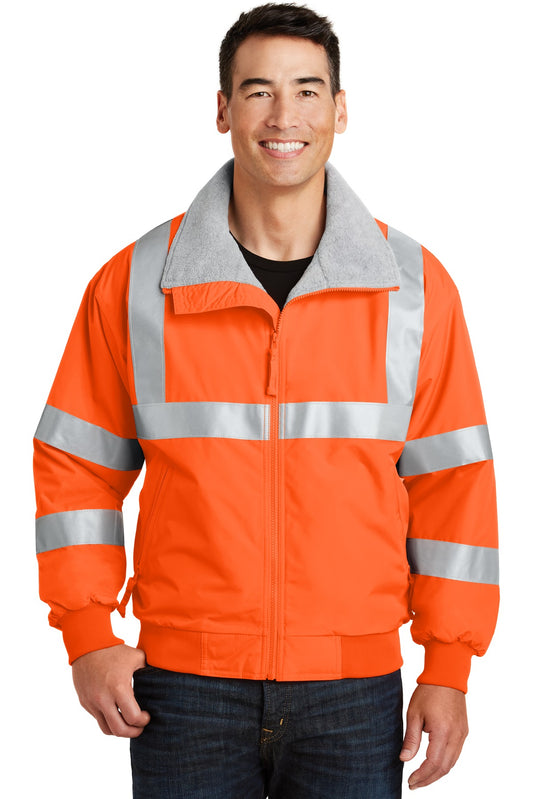 Port Authority Enhanced Visibility Challenger Jacket with Reflective Taping.  SRJ754 - Safety Orange/ Reflective
