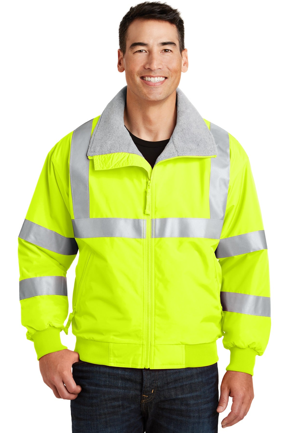 Port Authority Enhanced Visibility Challenger Jacket with Reflective Taping.  SRJ754 - Safety Yellow/ Reflective