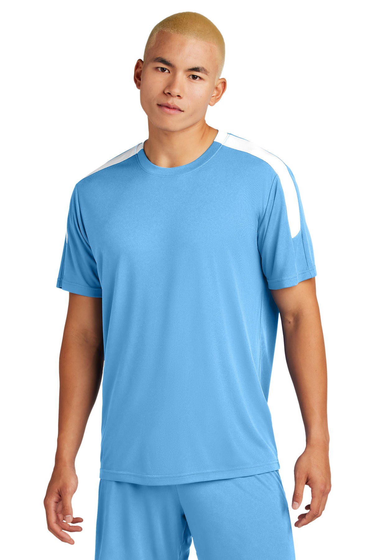 Sport-Tek Competitor United Crew ST100 - Carolina Blue/ White