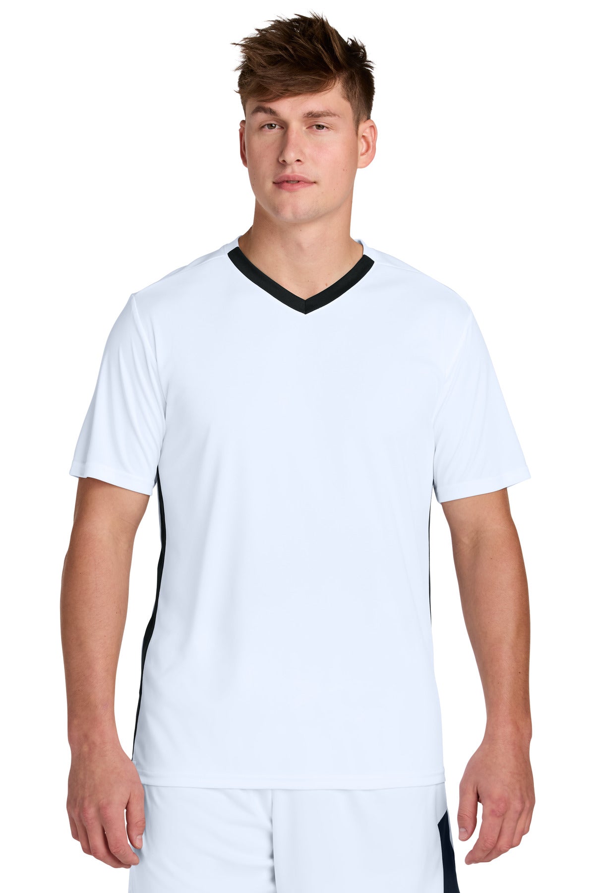 Sport-Tek Competitor United V-Neck ST101 - White/ Black