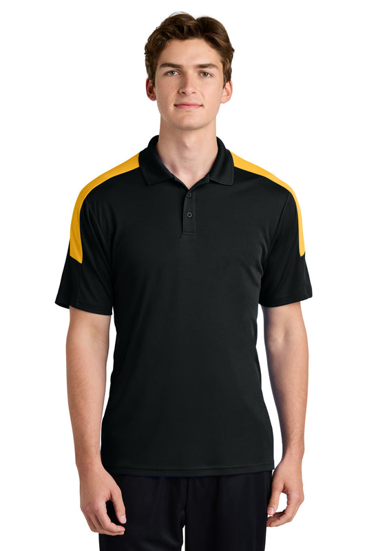 Sport-Tek Competitor United Polo ST104 - Black/ Gold