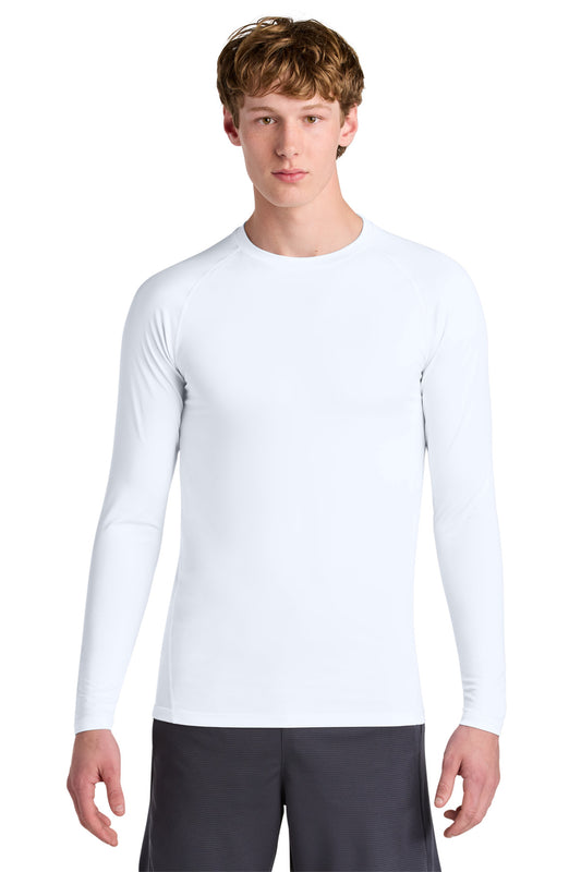 Sport-Tek PosiCharge Compression Long Sleeve Tee ST120LS - White