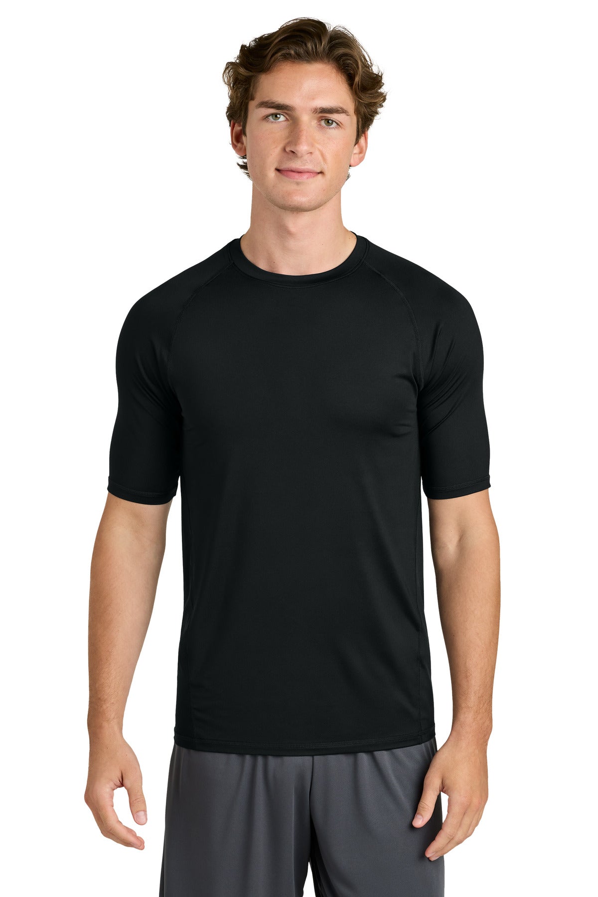 Sport-Tek PosiCharge Compression 1/2-Sleeve Tee ST120 - Black
