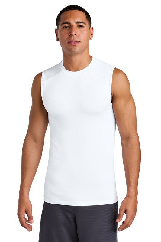 Sport-Tek PosiCharge Compression Sleeveless Tee ST121SL - White