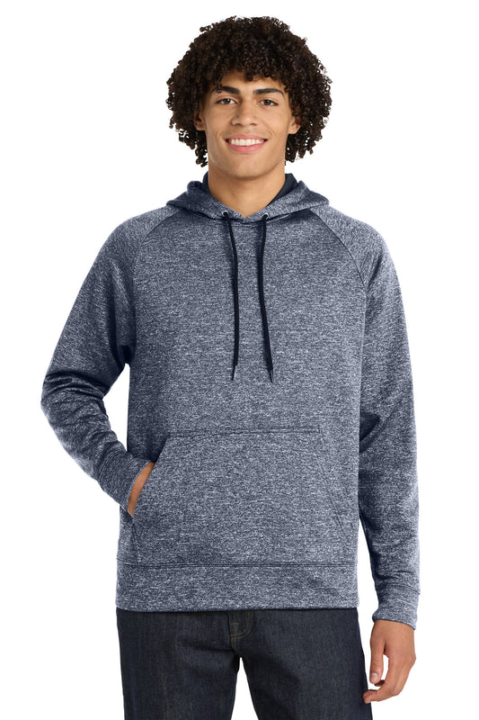 Sport-Tek PosiCharge Electric Heather Fleece Hooded Pullover. ST225 - True Navy Electric