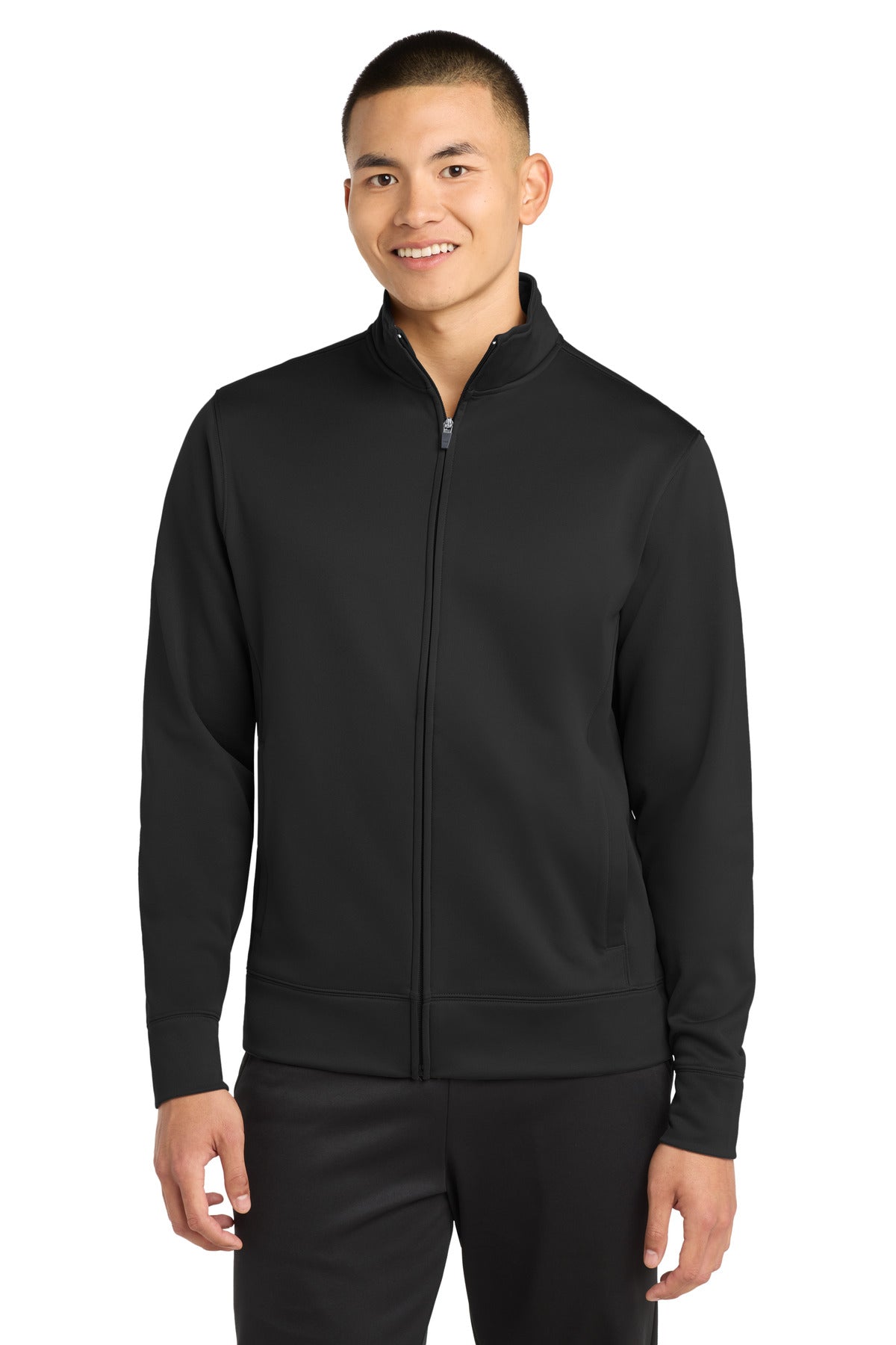 Sport-Tek Sport-Wick Fleece Full-Zip Jacket.  ST241 - Black