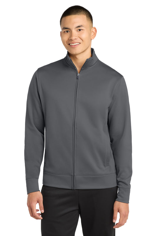 Sport-Tek Sport-Wick Fleece Full-Zip Jacket.  ST241 - Dark Smoke Grey