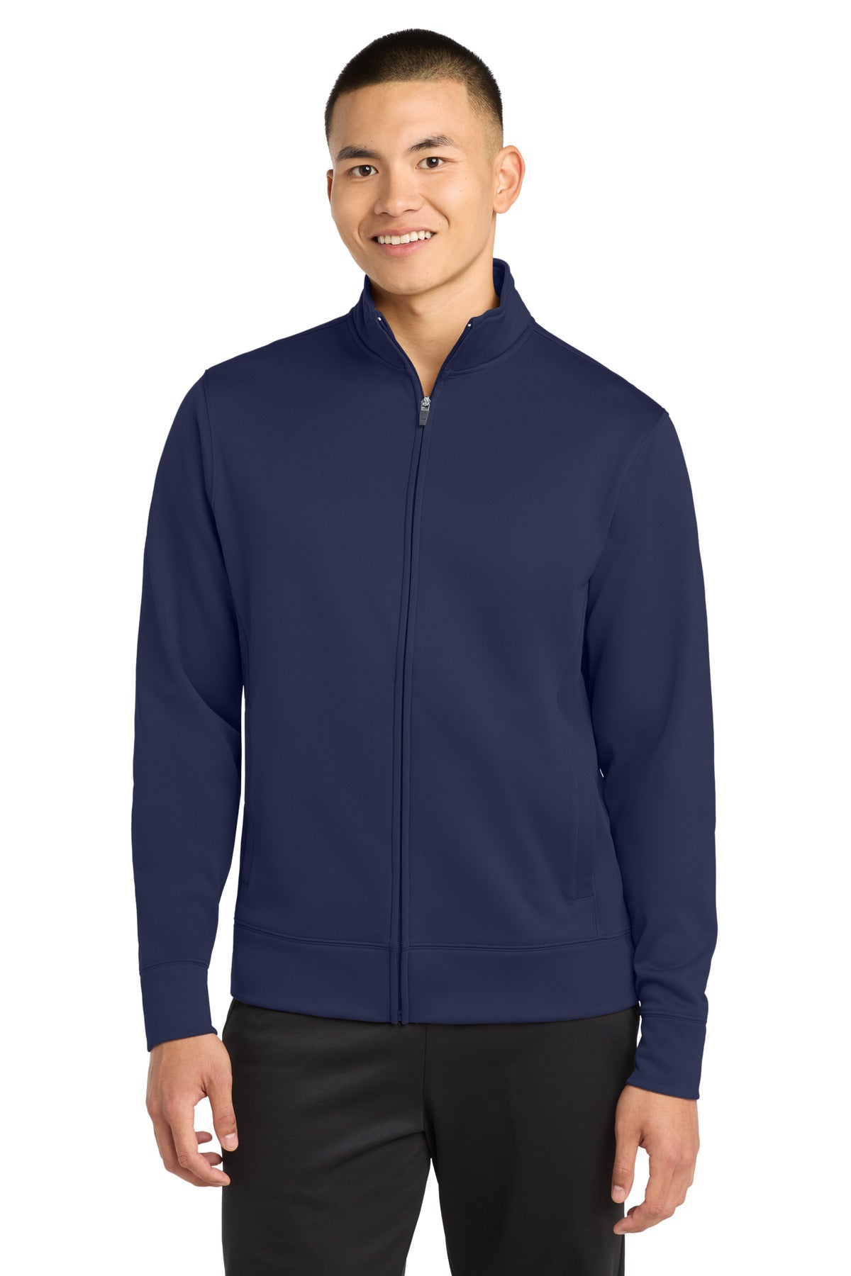 Sport-Tek Sport-Wick Fleece Full-Zip Jacket.  ST241 - Navy