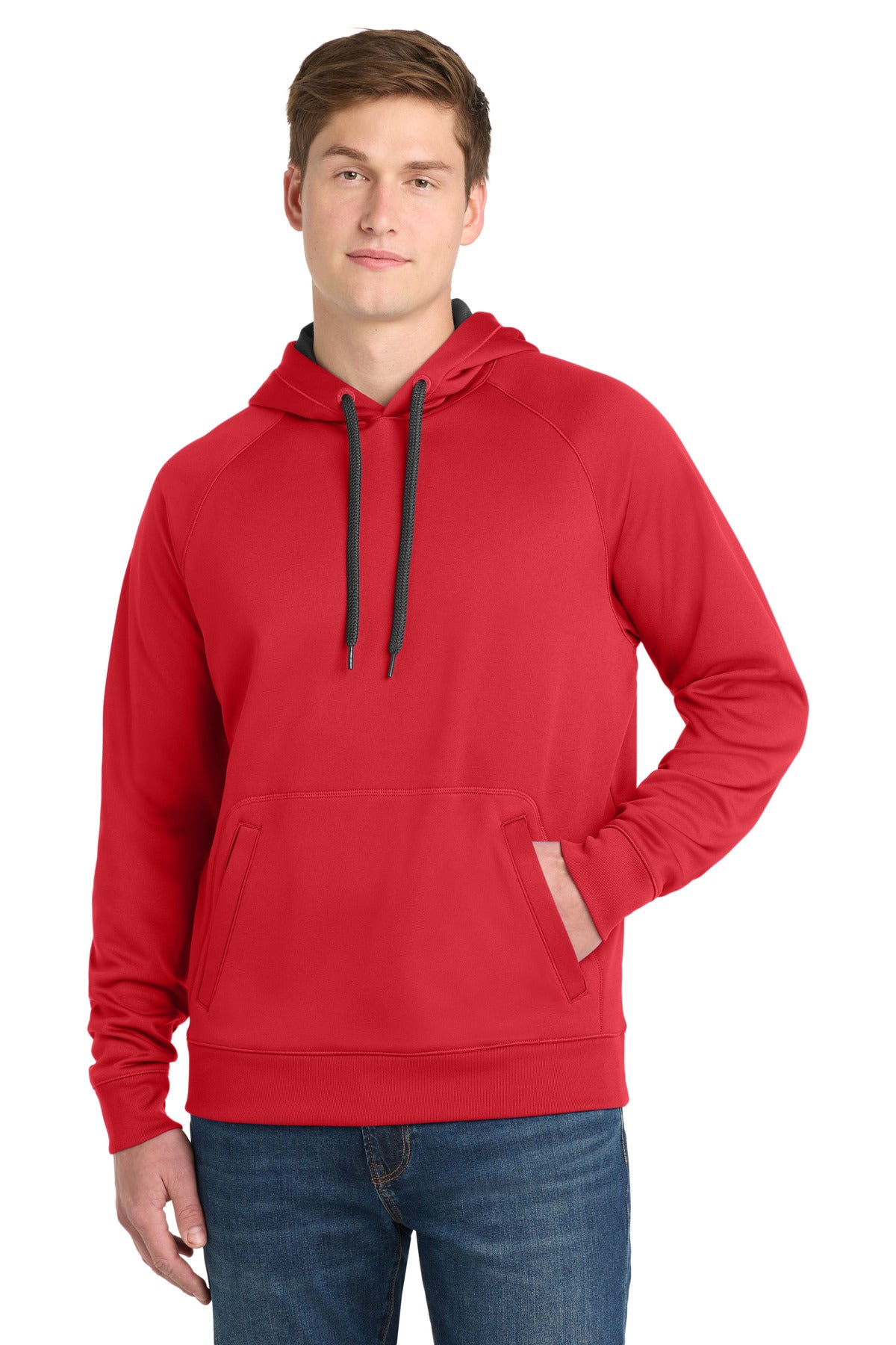 Sport-Tek Tech Fleece Hooded Sweatshirt. ST250 - True Red