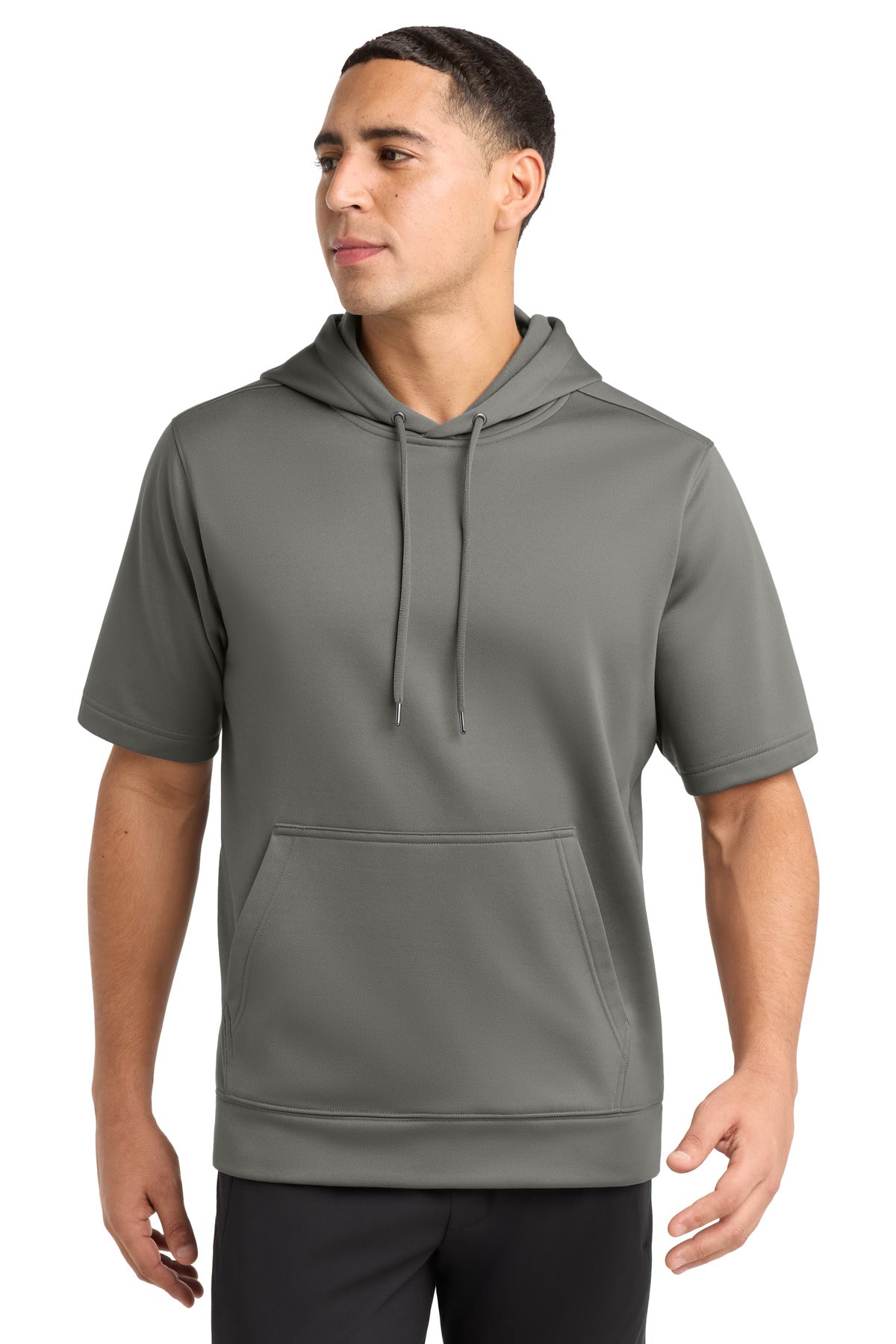 Sport-Tek  Sport-Wick  Fleece Short Sleeve Hooded Pullover. ST251 - Dark Smoke Grey