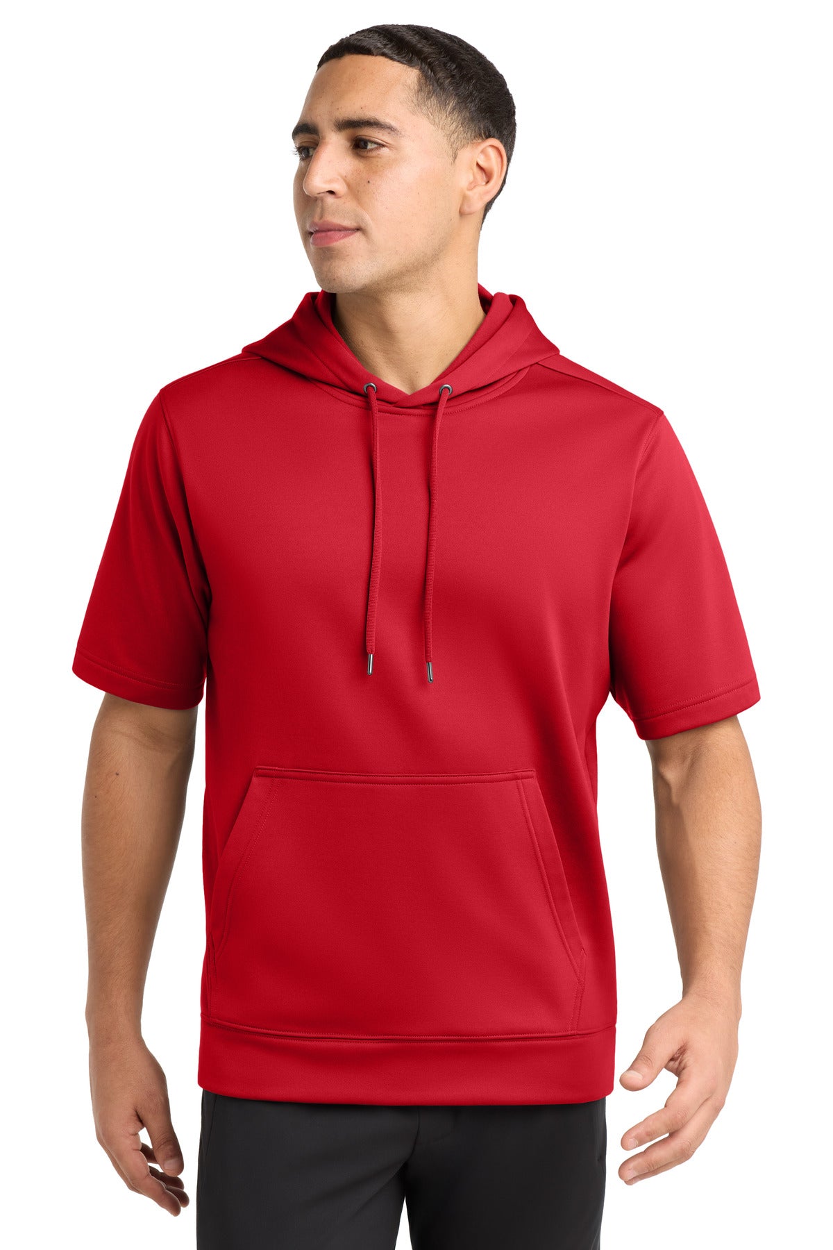 Sport-Tek  Sport-Wick  Fleece Short Sleeve Hooded Pullover. ST251 - Deep Red