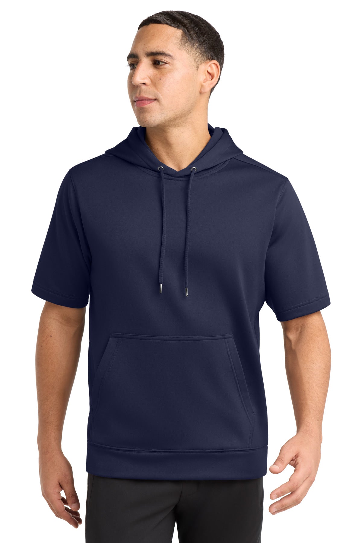 Sport-Tek  Sport-Wick  Fleece Short Sleeve Hooded Pullover. ST251 - Navy