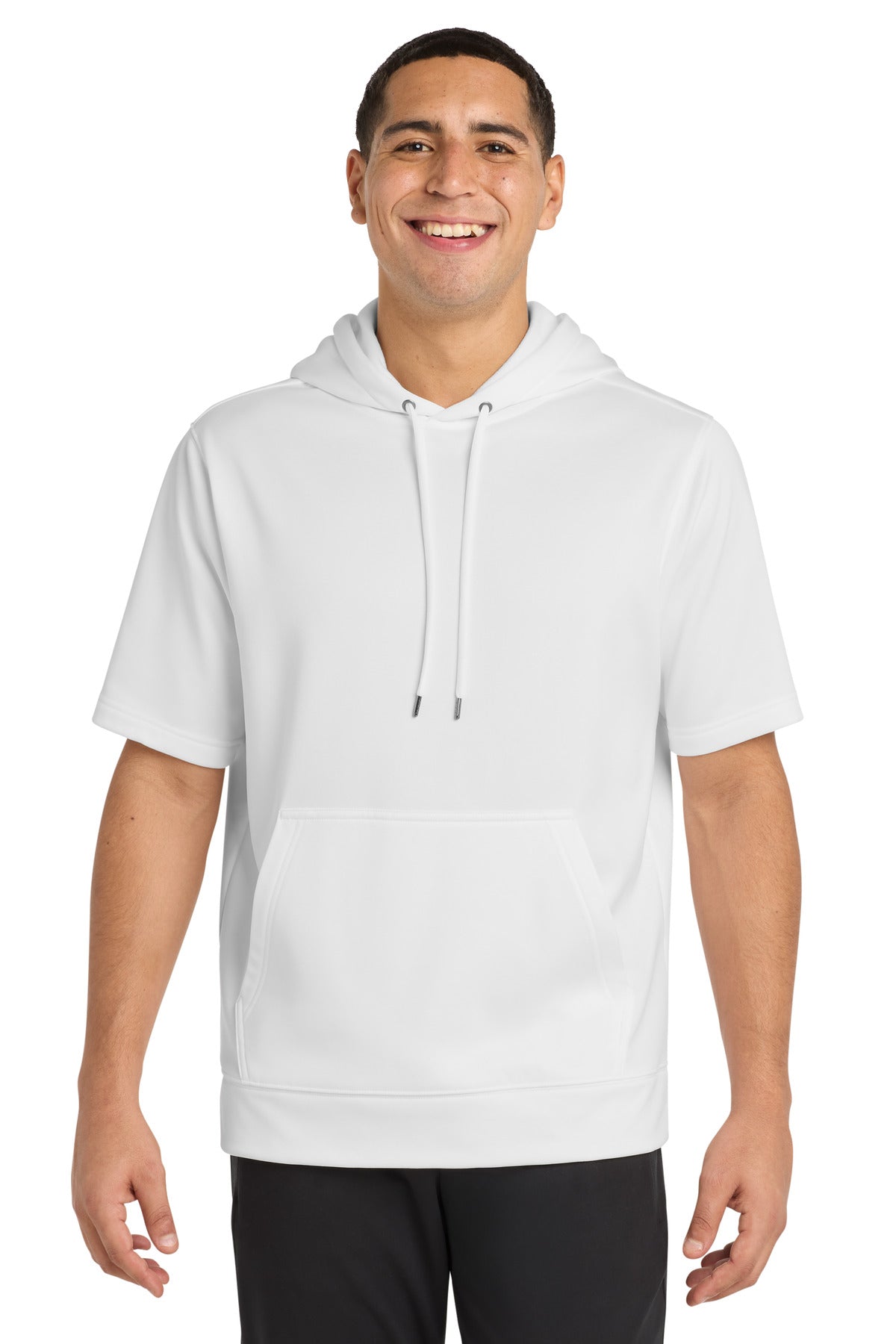 Sport-Tek  Sport-Wick  Fleece Short Sleeve Hooded Pullover. ST251 - White