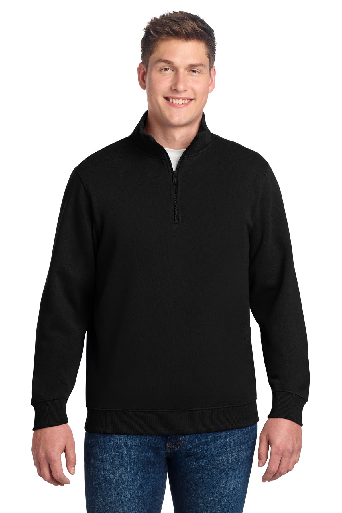 Sport-Tek 1/4-Zip Sweatshirt. ST253 - Black