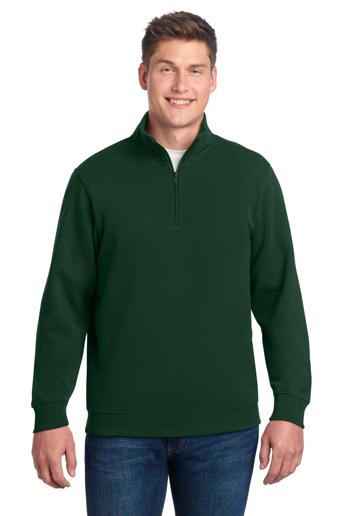 Sport-Tek 1/4-Zip Sweatshirt. ST253 - Forest Green