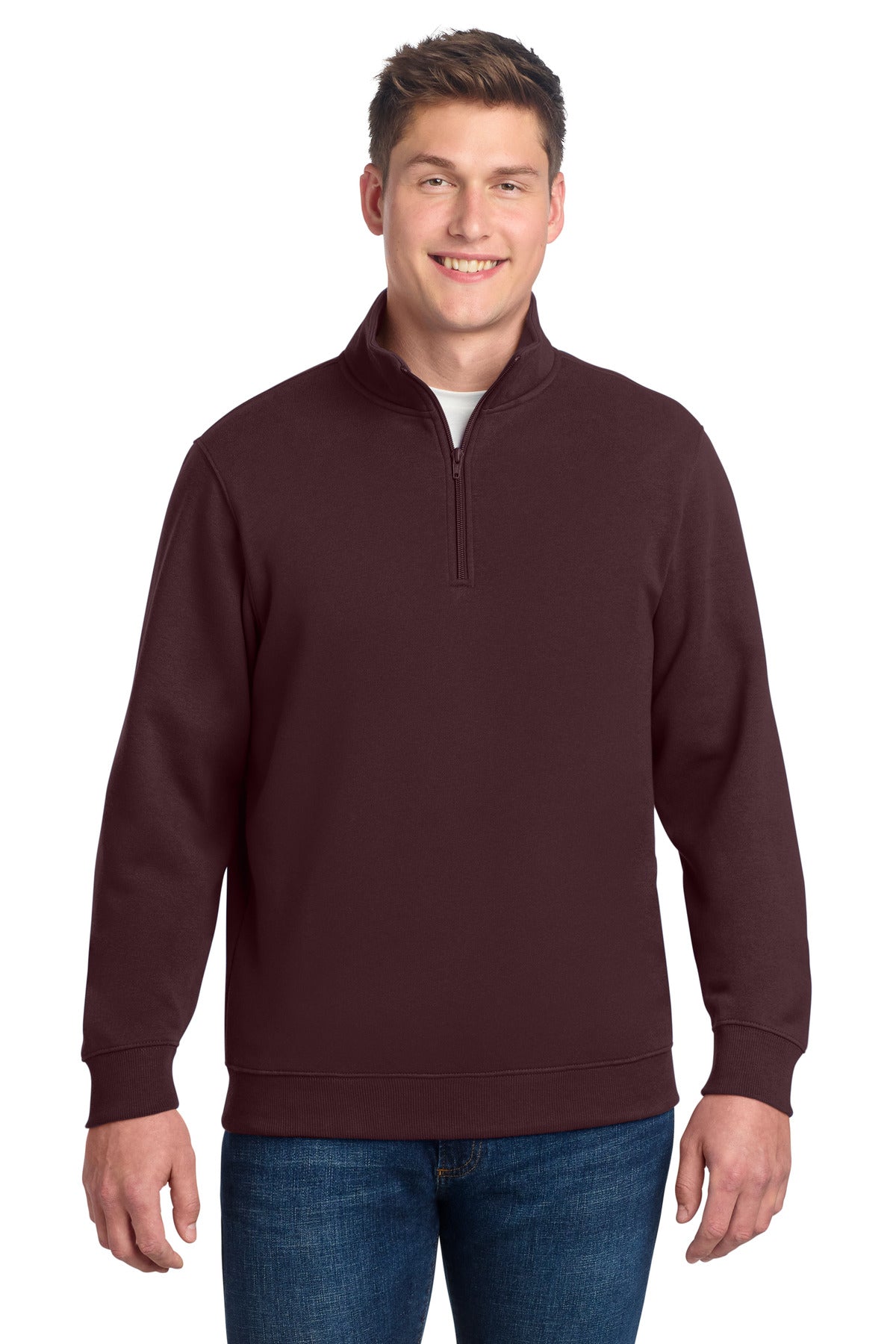 Sport-Tek 1/4-Zip Sweatshirt. ST253 - Maroon