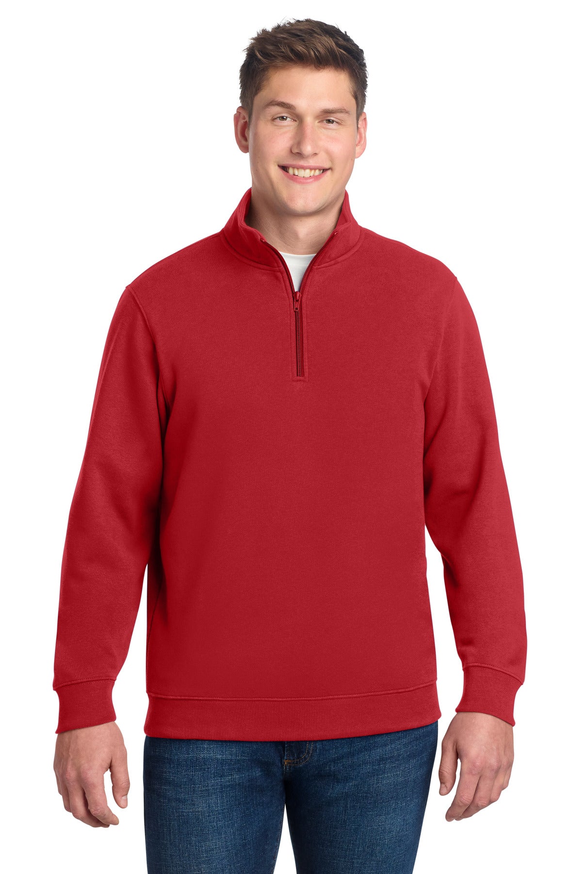 Sport-Tek 1/4-Zip Sweatshirt. ST253 - True Red