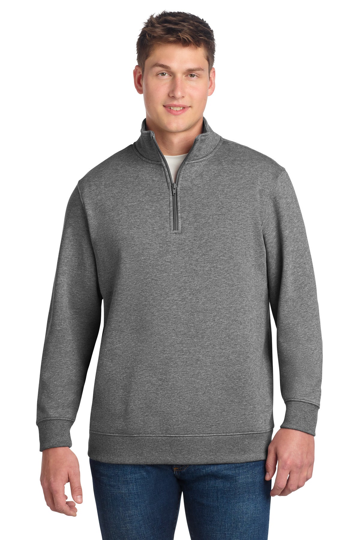 Sport-Tek 1/4-Zip Sweatshirt. ST253 - Vintage Heather