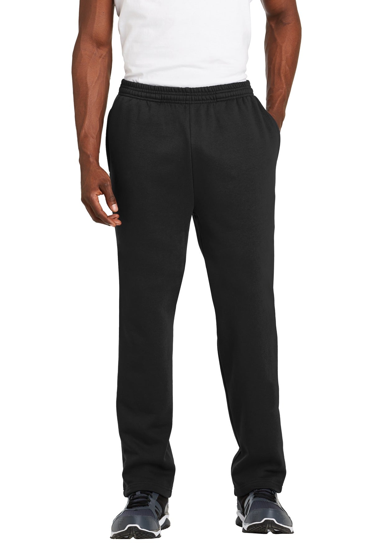 Sport-Tek Open Bottom Sweatpant. ST257 - Black