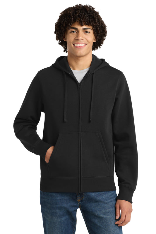 Sport-Tek Full-Zip Hooded Sweatshirt. ST258 - Black