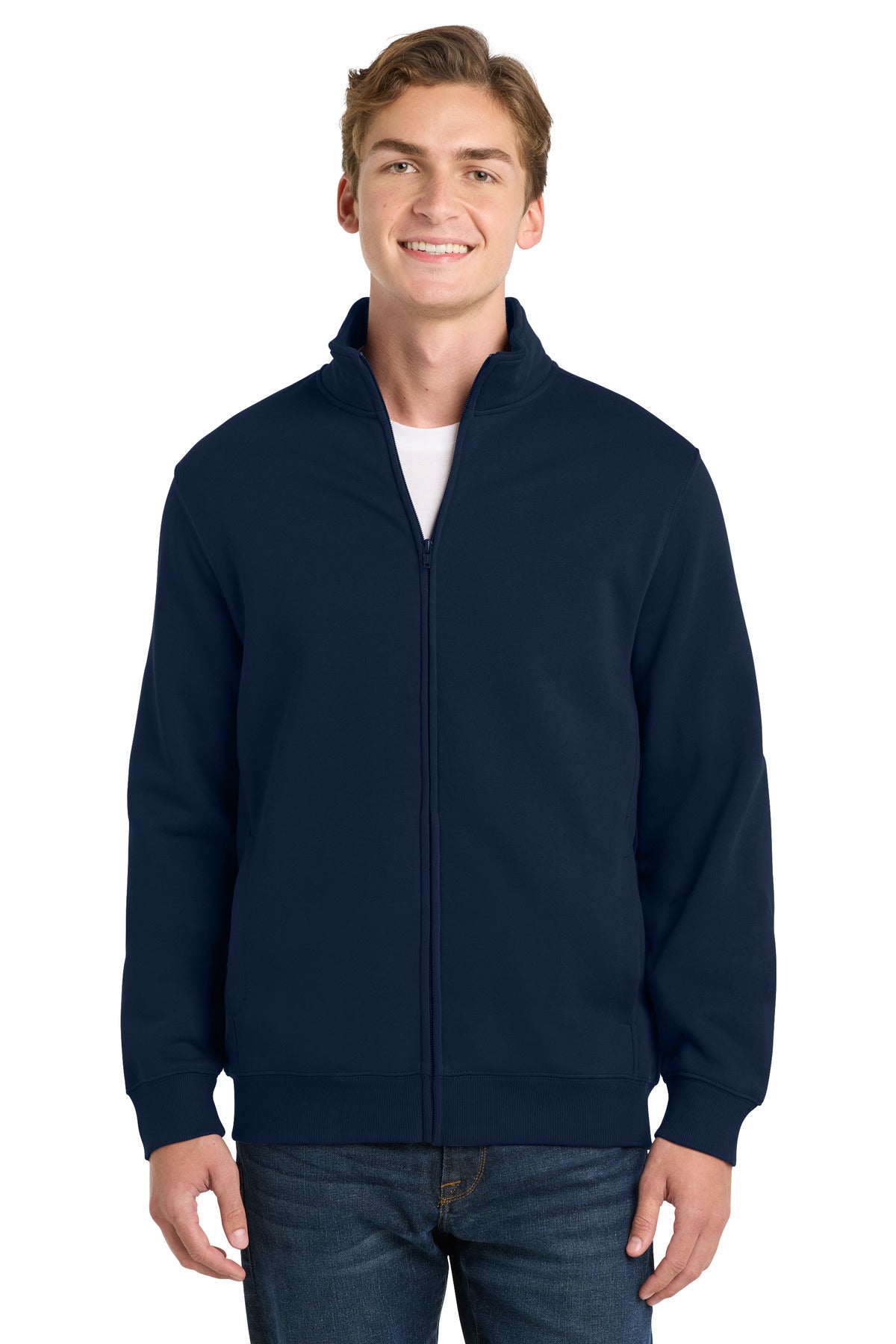 Sport-Tek Full-Zip Sweatshirt. ST259 - True Navy