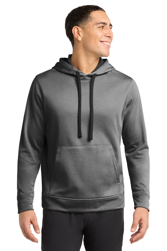 Sport-Tek  PosiCharge  Sport-Wick  Heather Fleece Hooded Pullover. ST264 - Black Heather