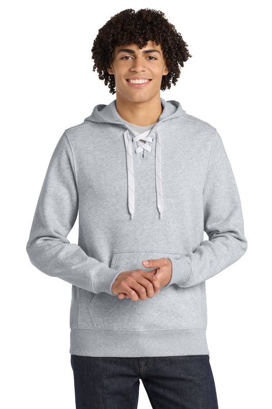 Sport-Tek Lace Up Pullover Hooded Sweatshirt. ST271 - Athletic Heather
